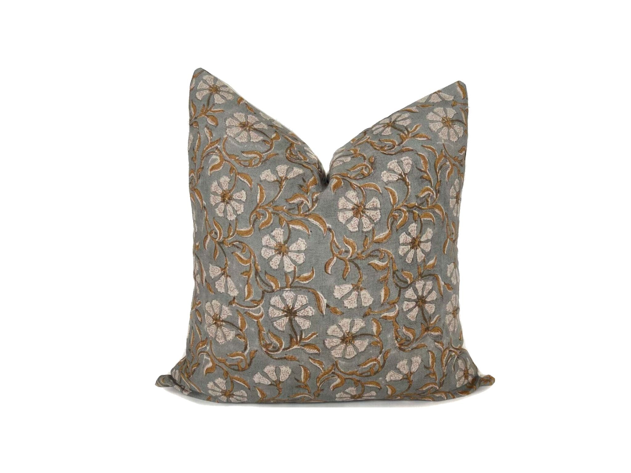 Neutral Earth Toned Floral Pillow Set 3