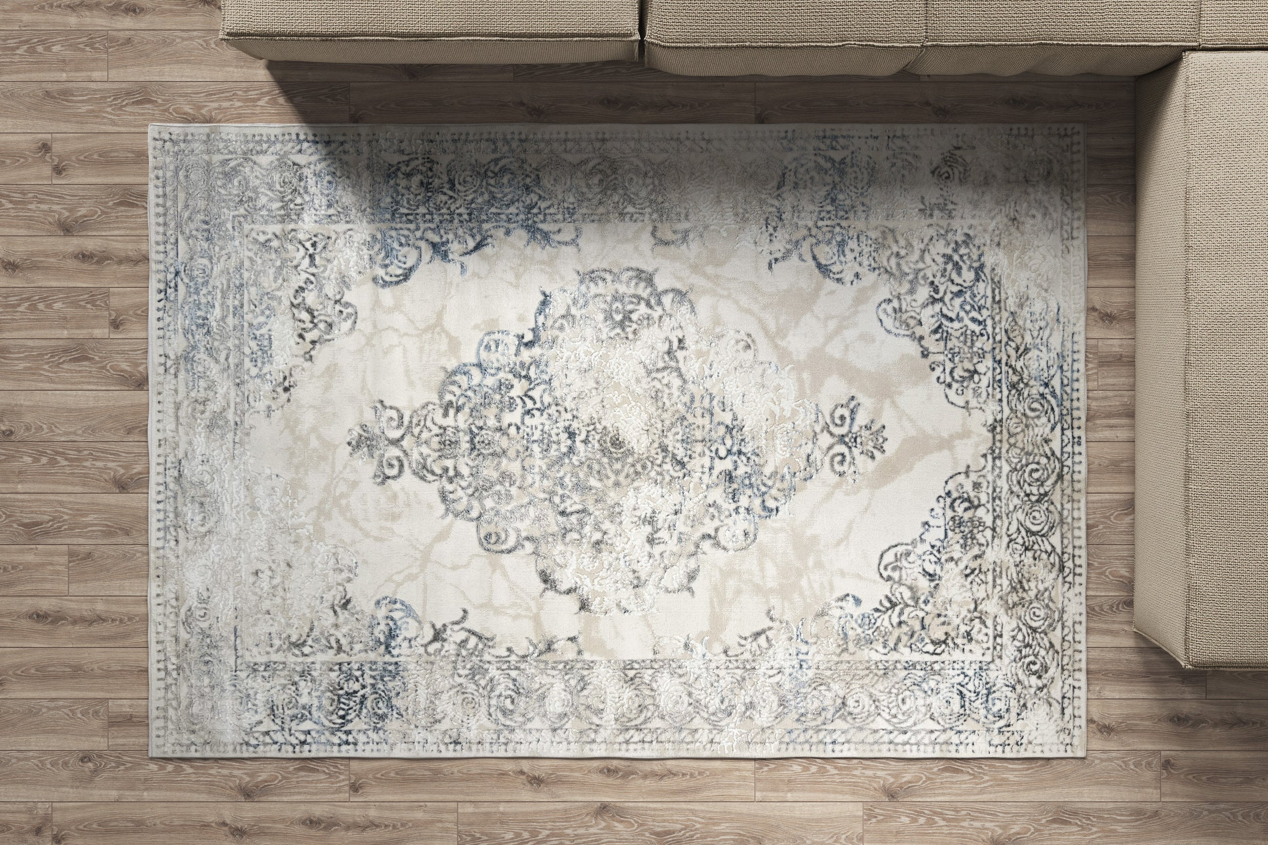 ROY's Home High&Low Pile Area Rugs, Medallion Design