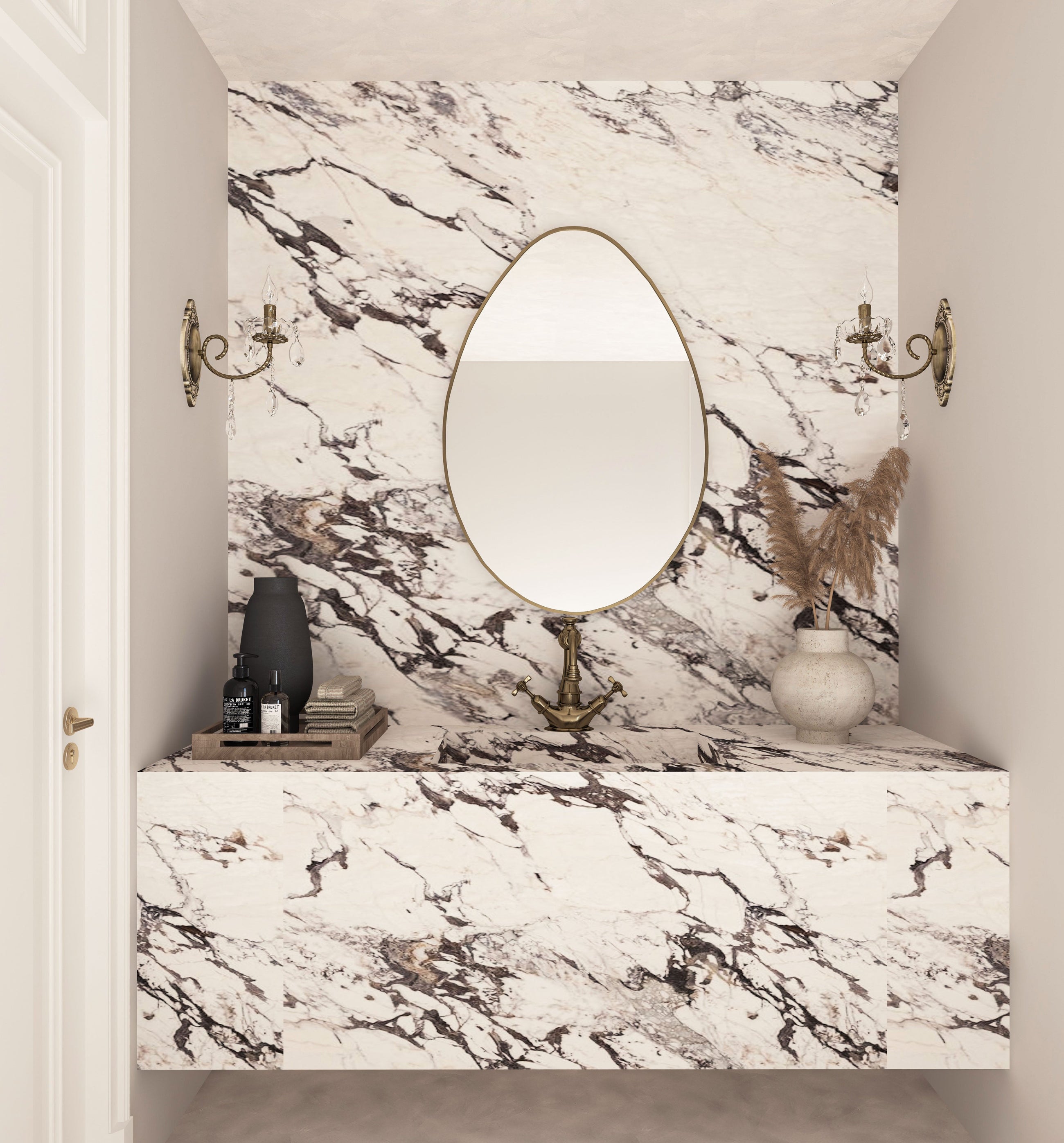 Jupiter Irregular Mirror Asymmetrical Design Led Mirror