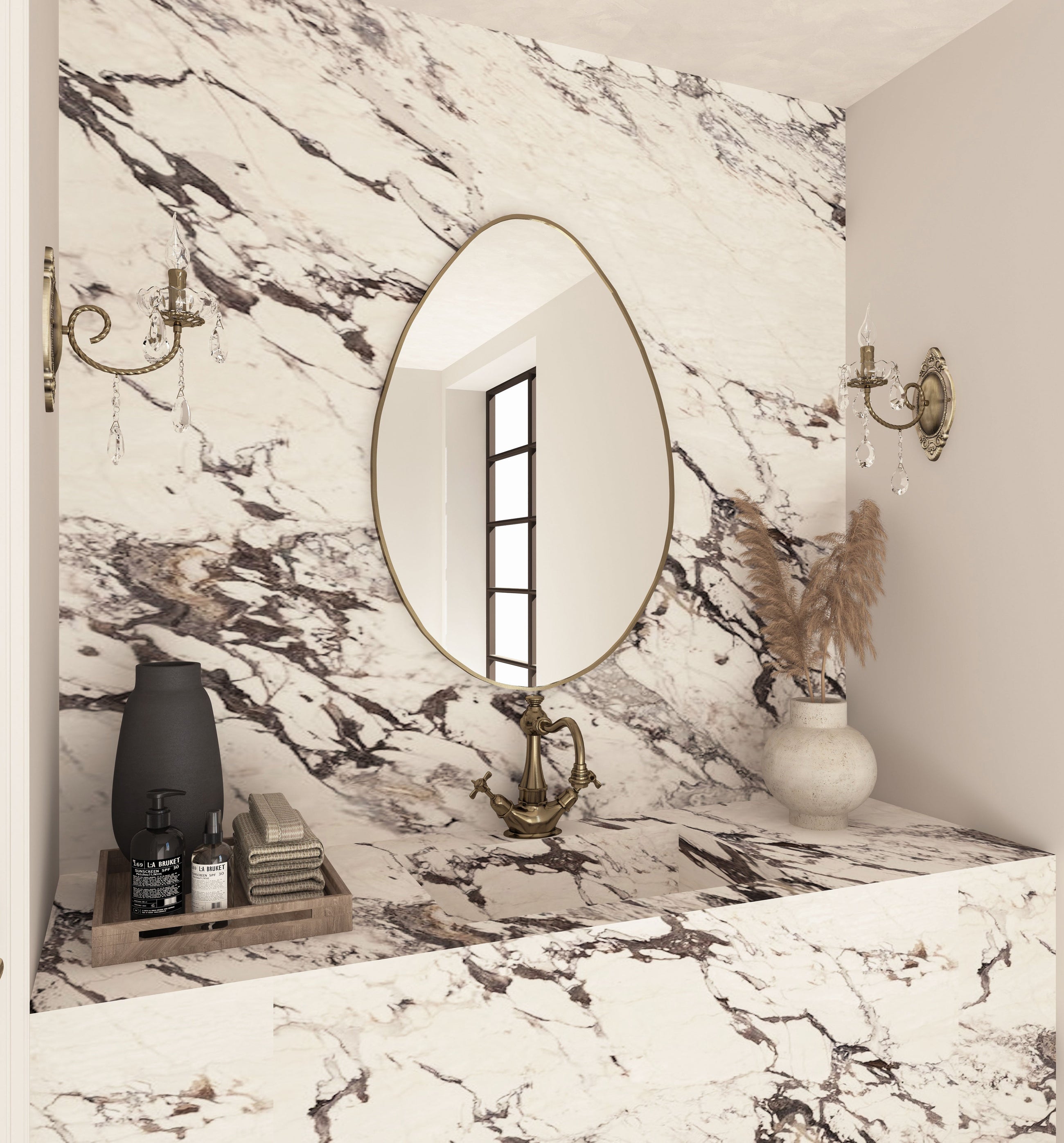 Jupiter Irregular Mirror Asymmetrical Design Led Mirror