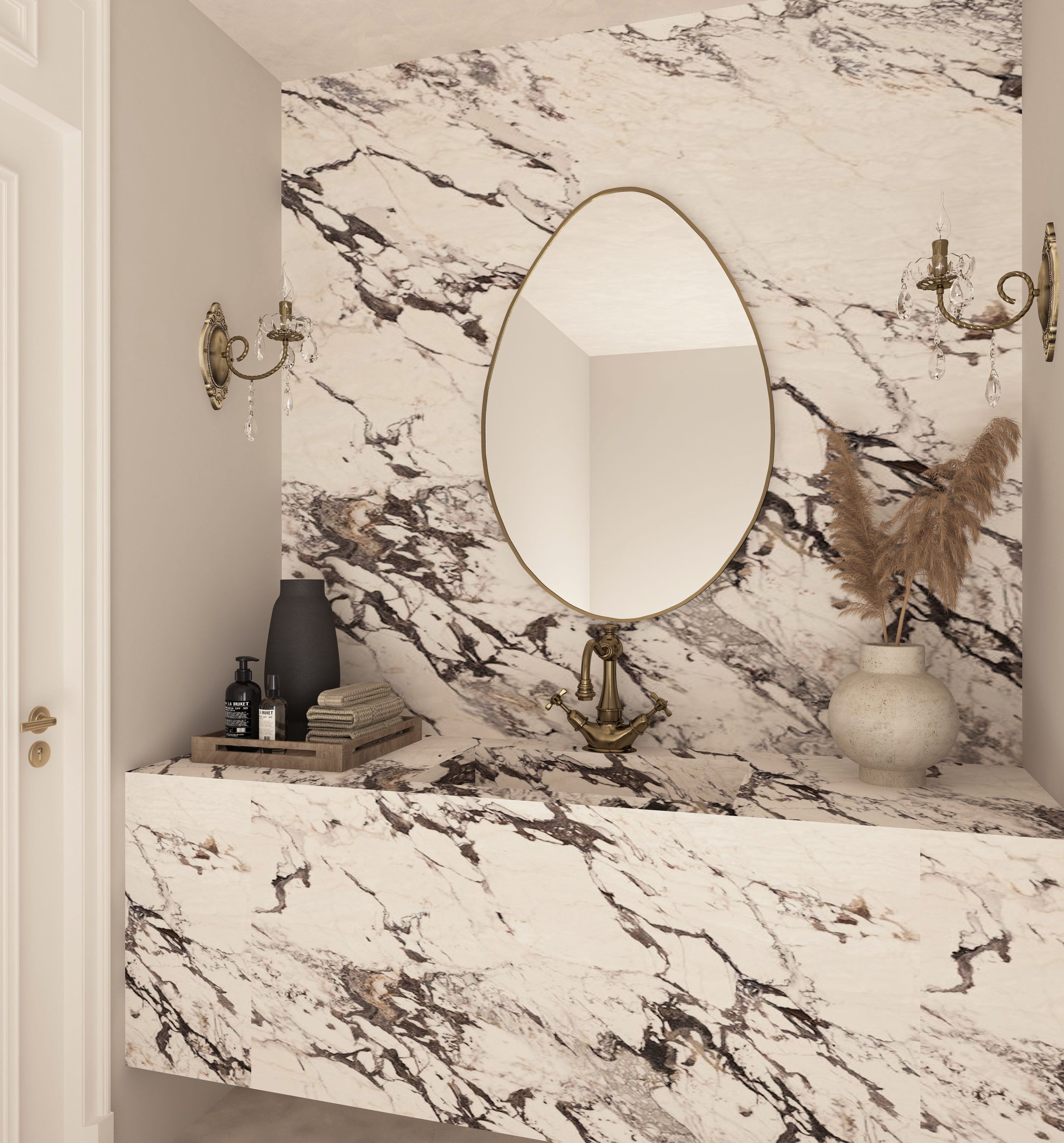 Jupiter Irregular Mirror Asymmetrical Design Led Mirror