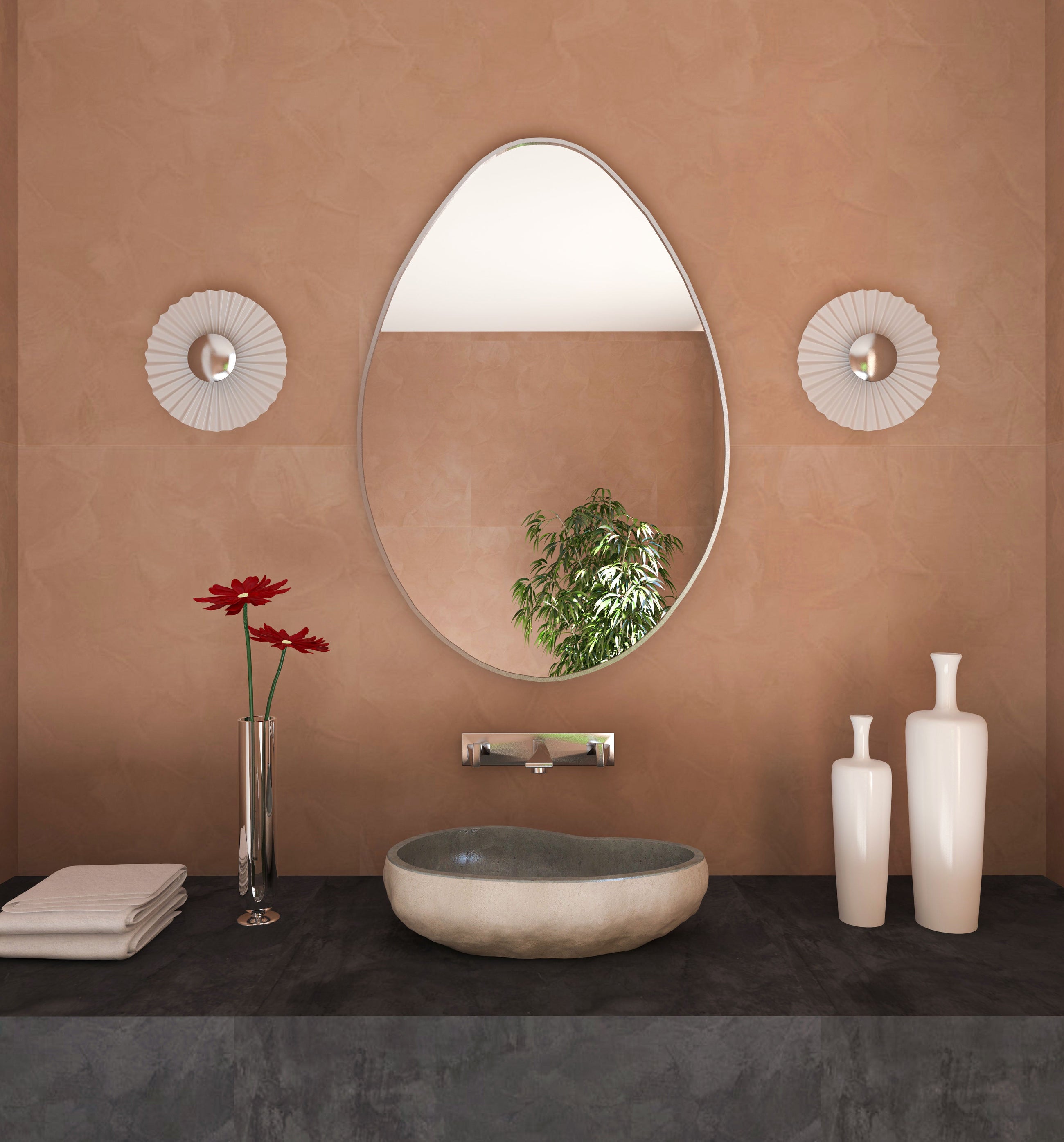 Jupiter Irregular Mirror Asymmetrical Design Led Mirror