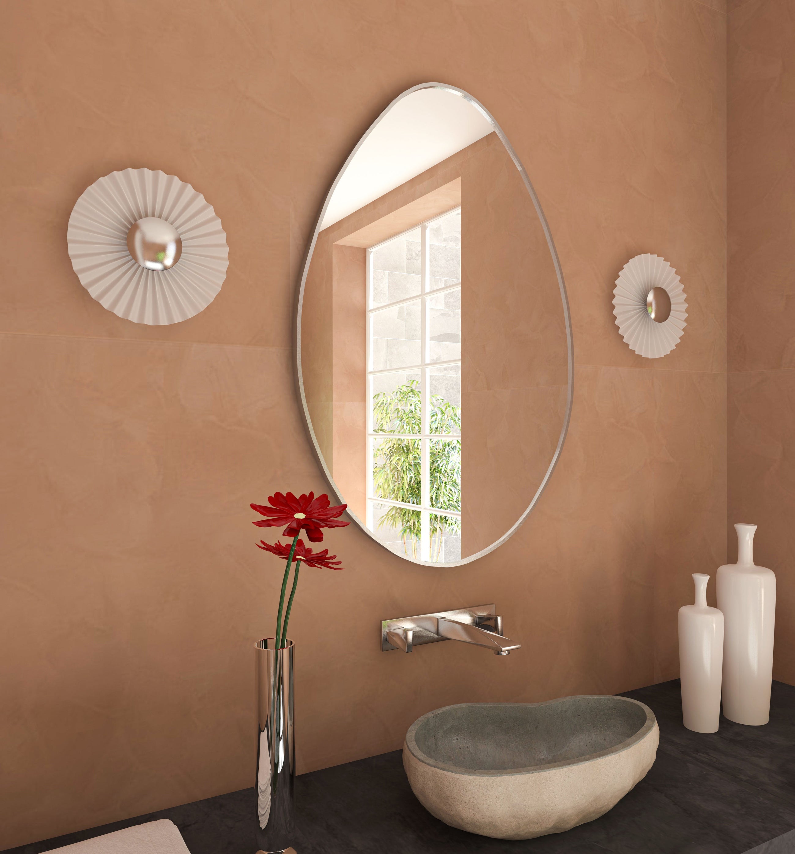 Jupiter Irregular Mirror Asymmetrical Design Led Mirror