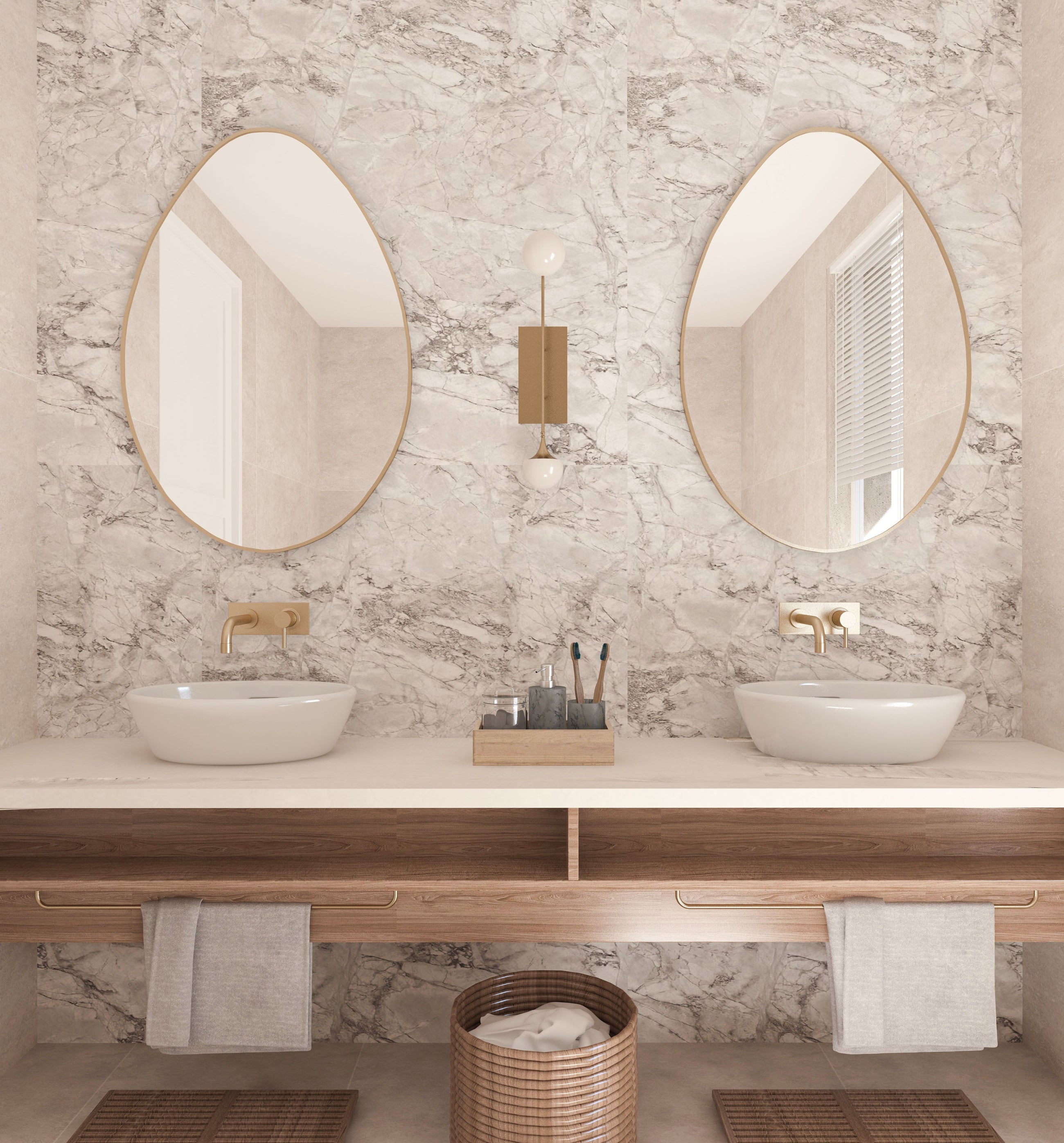 Jupiter Irregular Mirror Asymmetrical Design Led Mirror