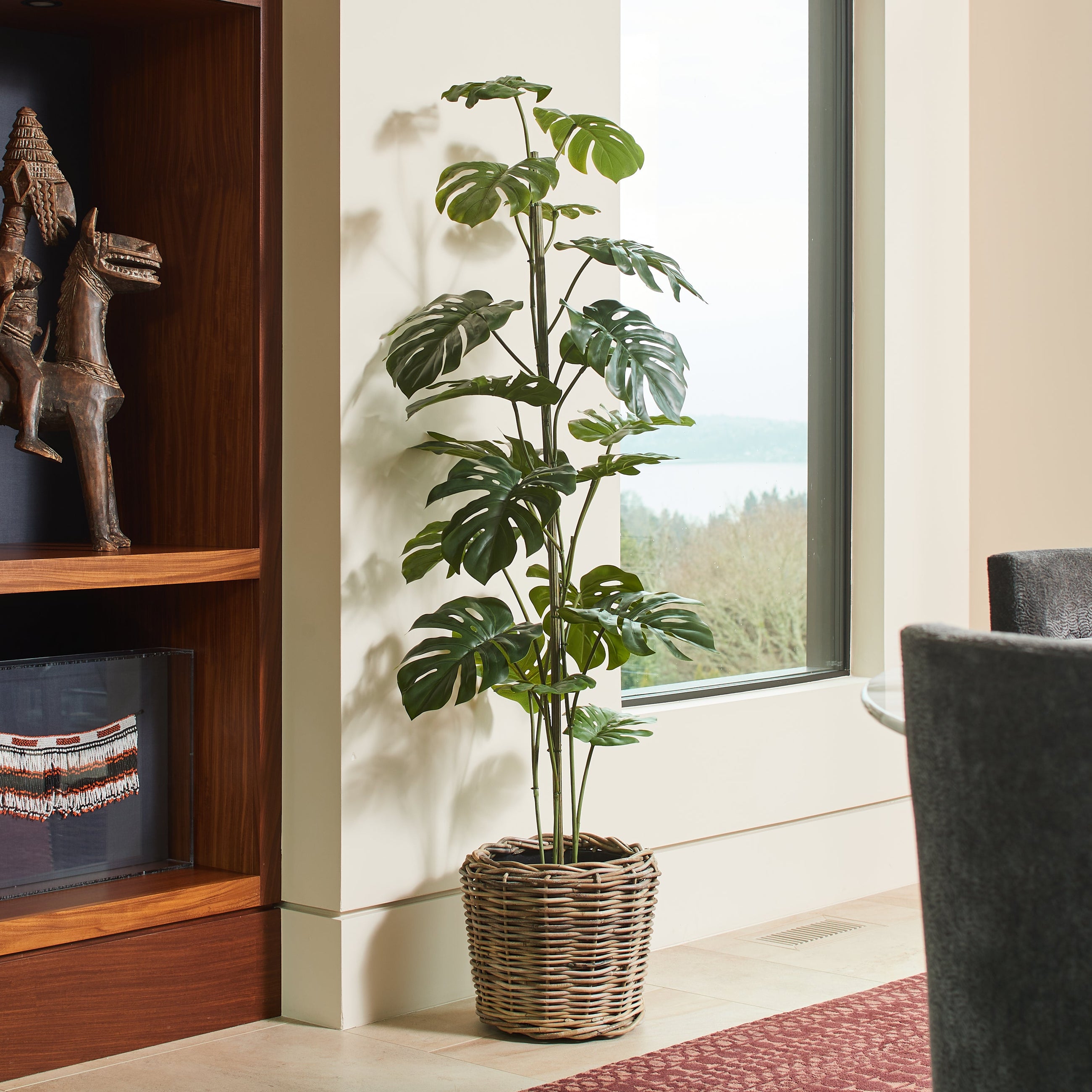 60" Artificial Monstera Tree