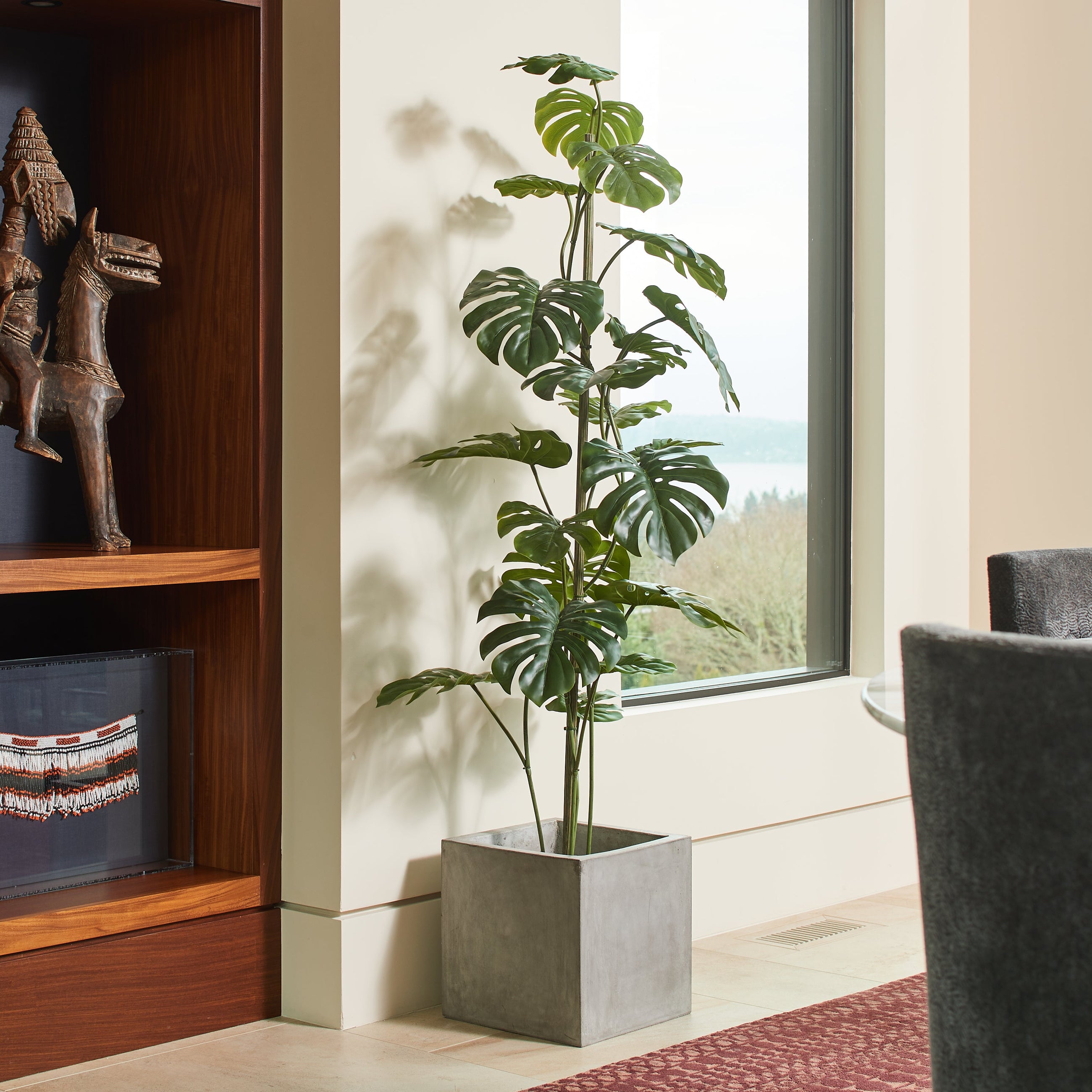 60" Artificial Monstera Tree