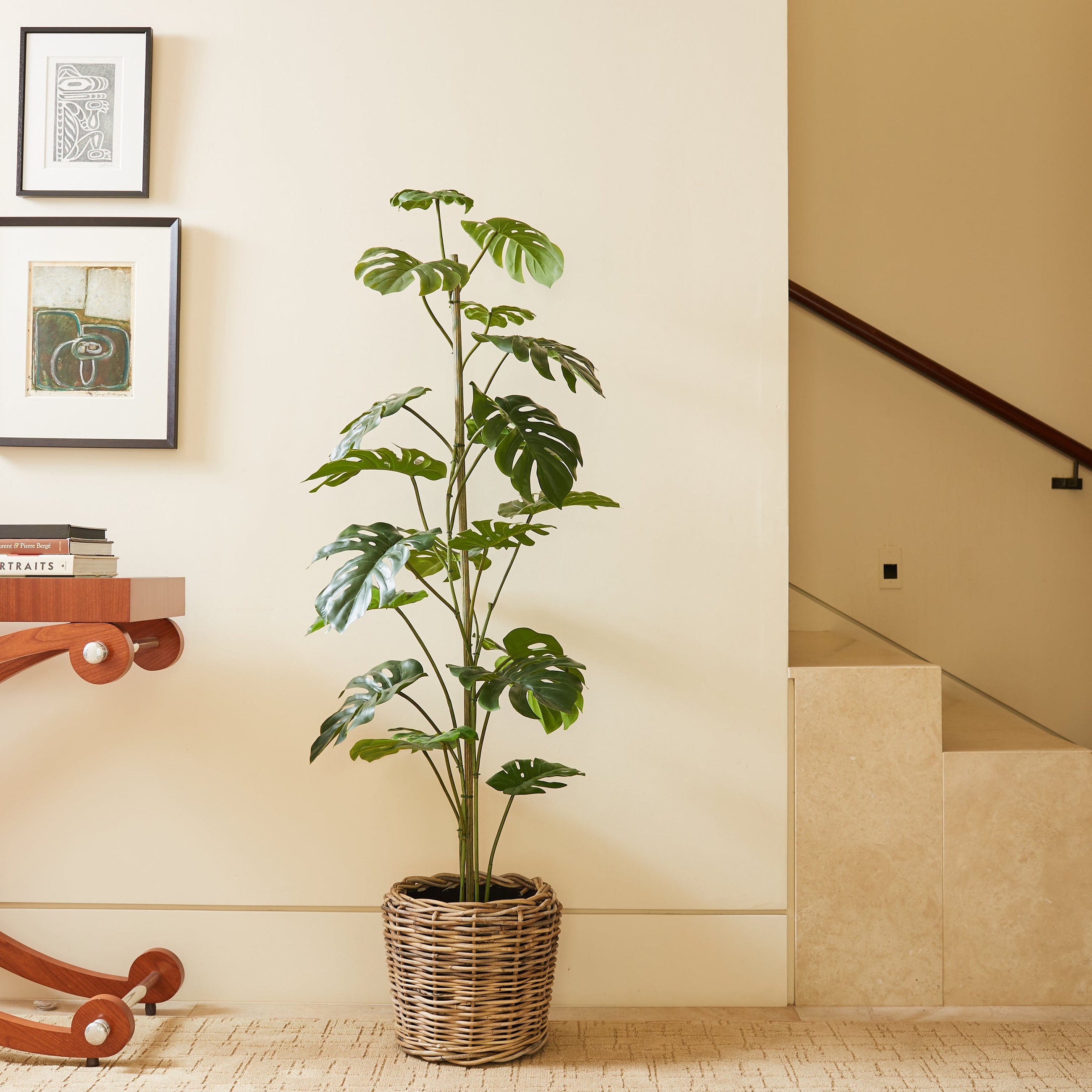 60" Artificial Monstera Tree