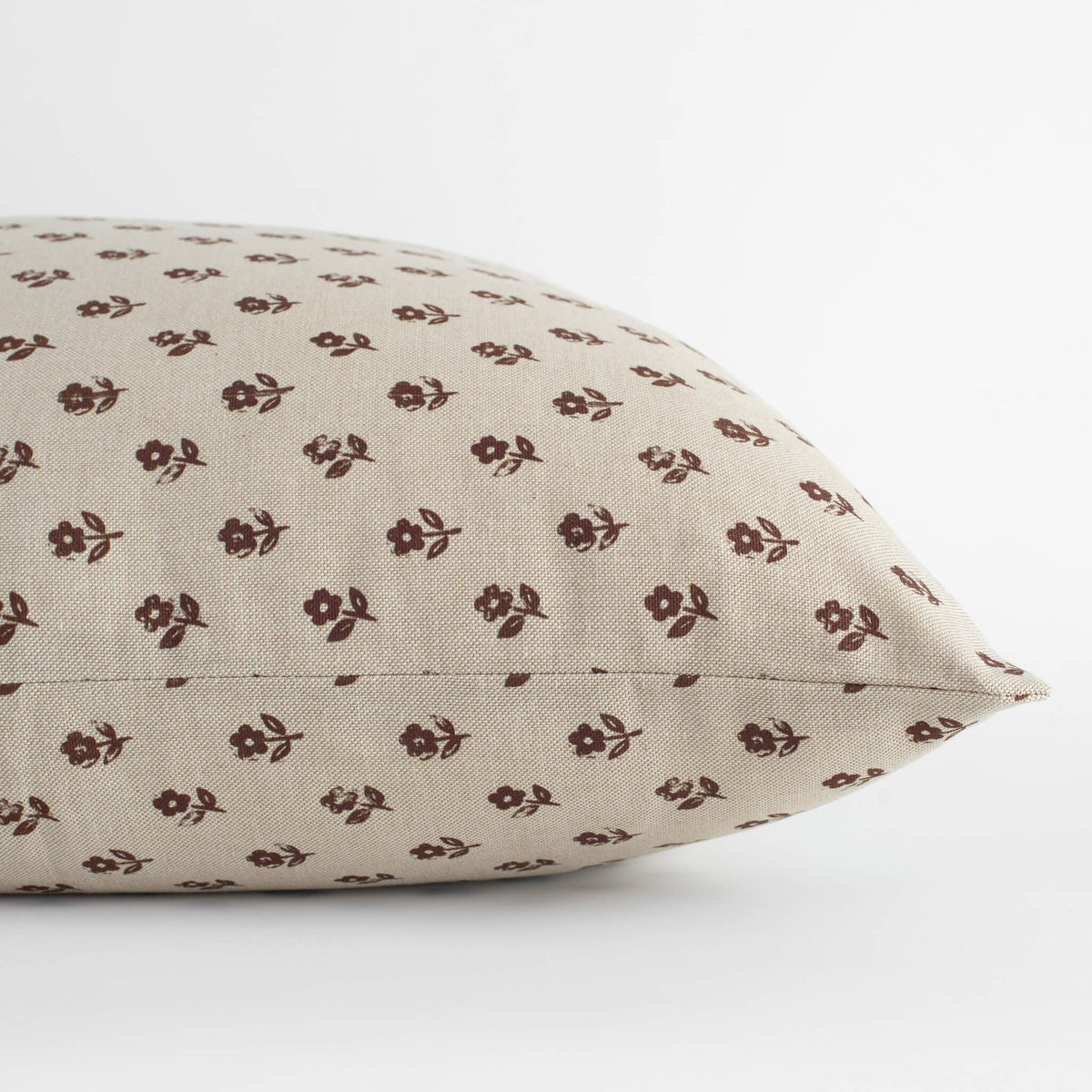 Pippa brown small-pattern pillow cover close-up