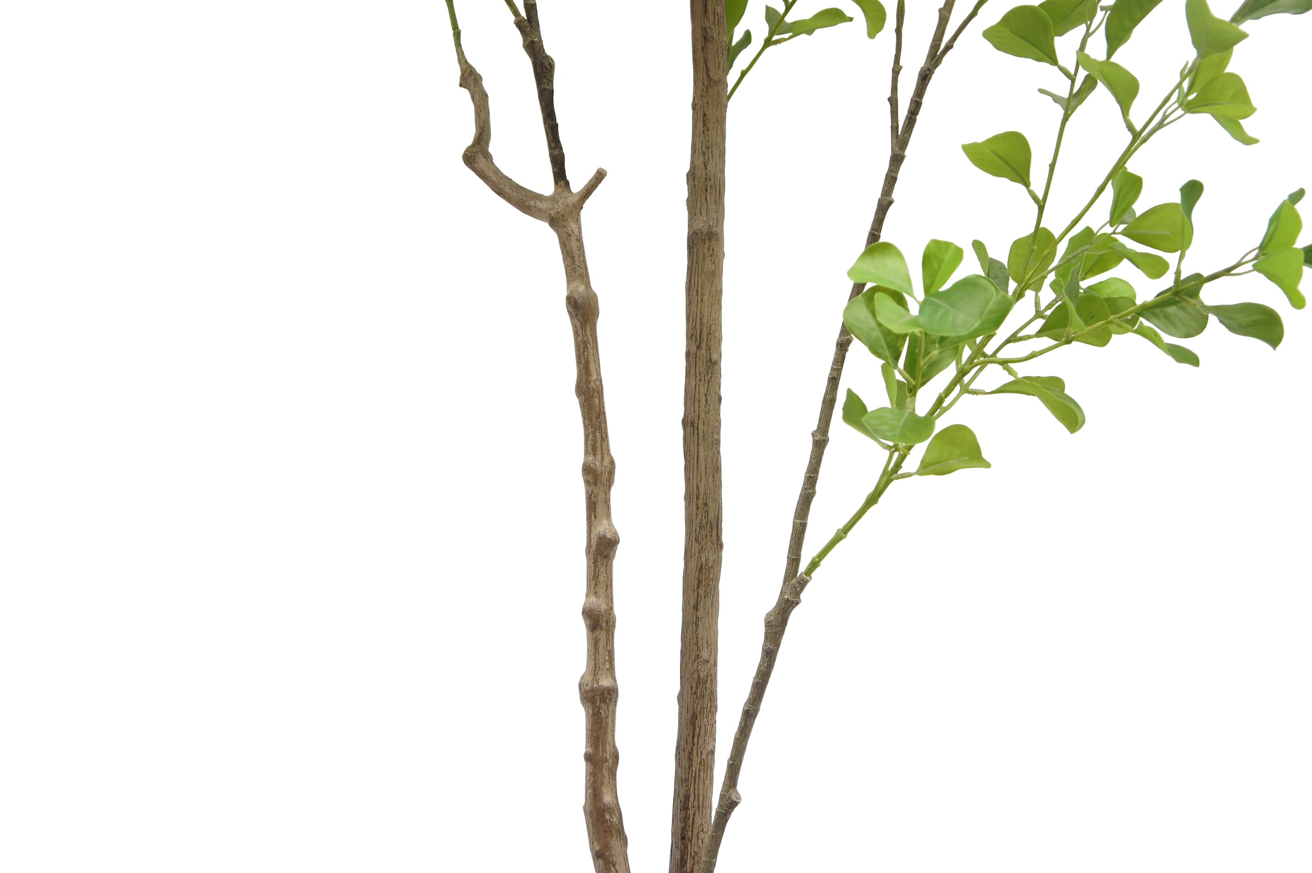 84" Artificial ficus tree styled in living room corner