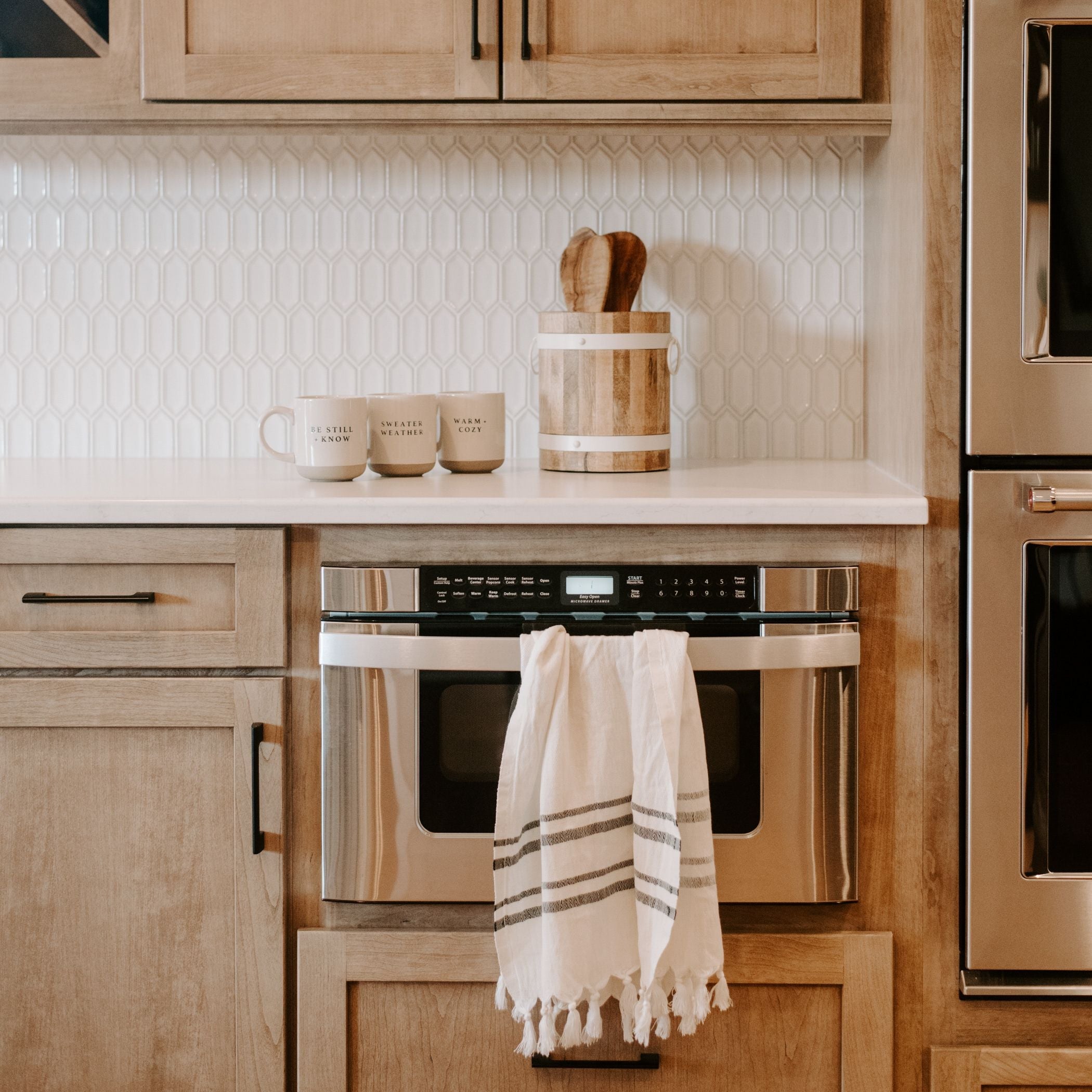 Oversized Turkish hand towel folded neatly