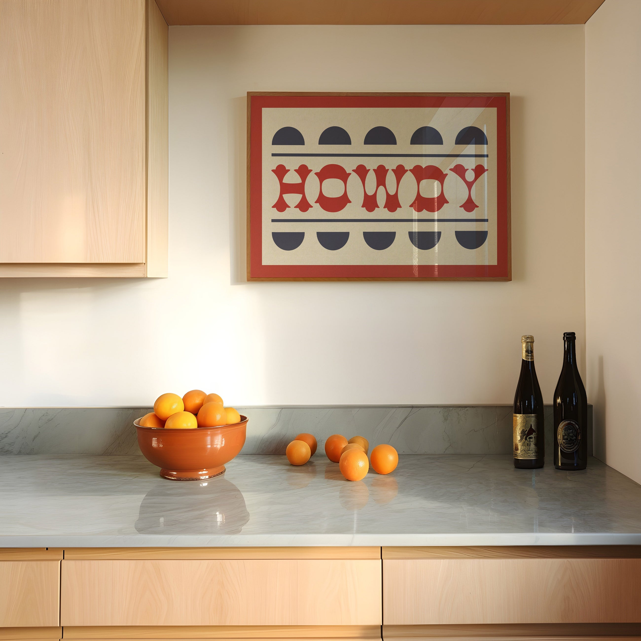 Howdy Typography Art Poster Print