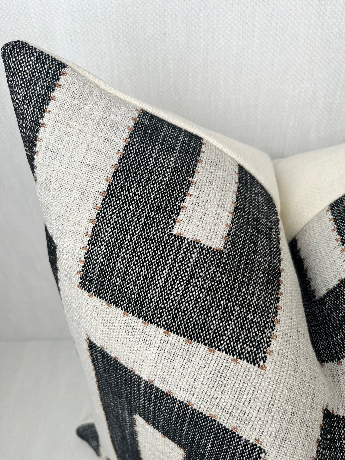 Lennox Black Greek Key Pillow Cover – view 2