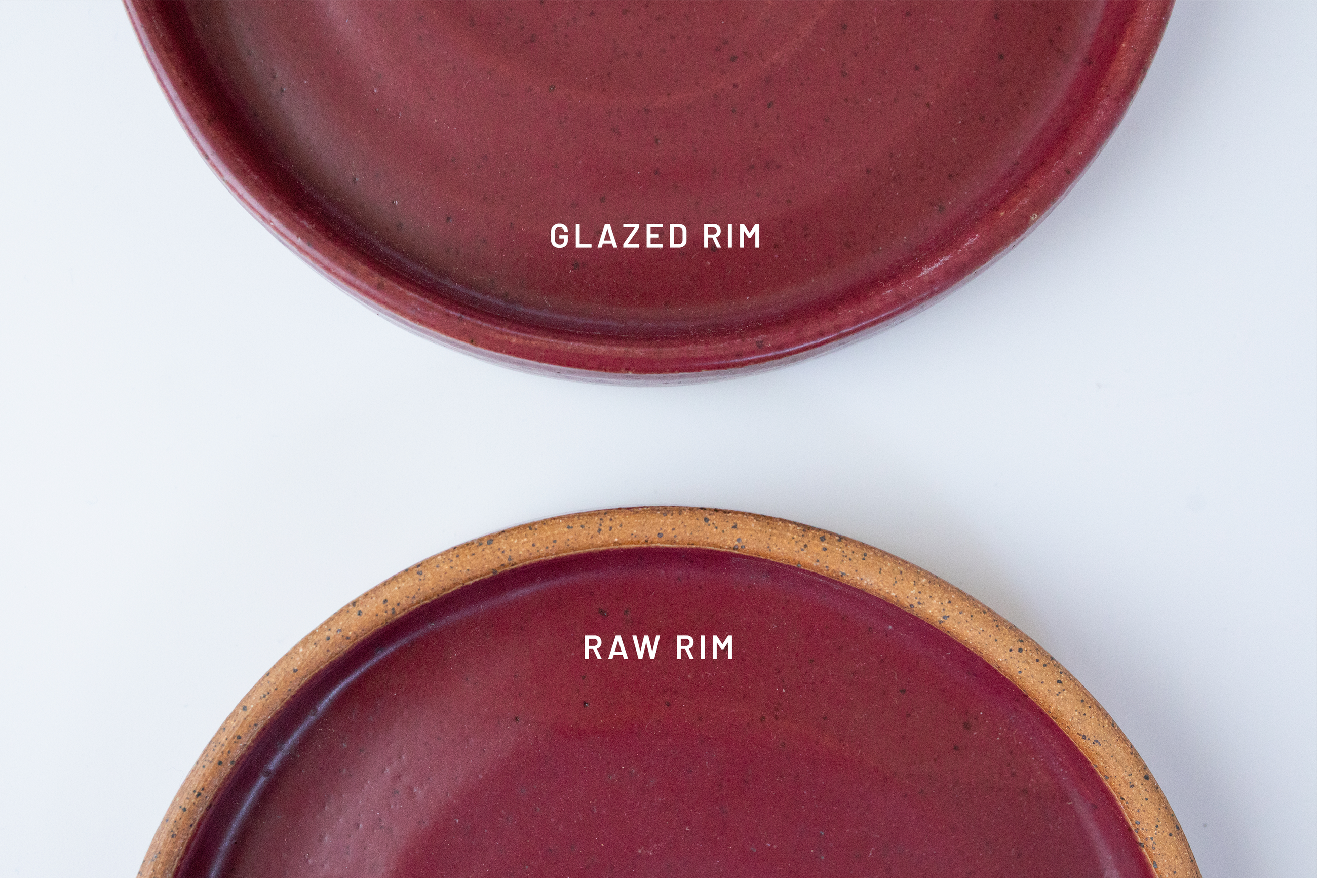 KJ Pottery Rim Glaze Comparison