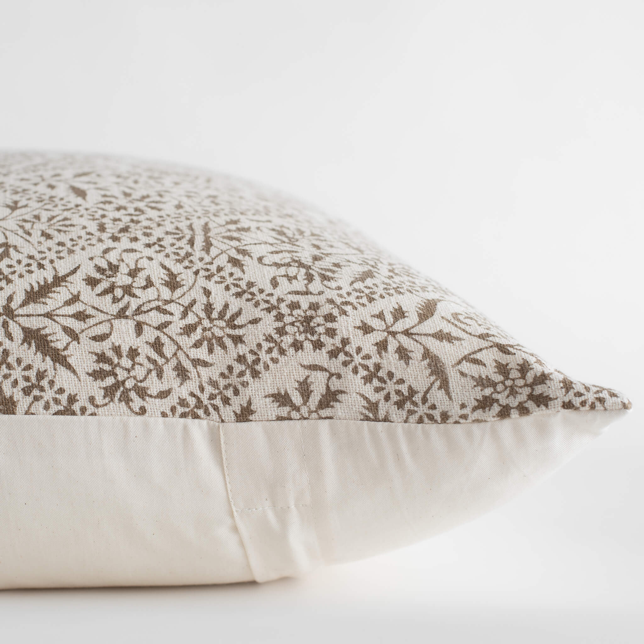 Mariella Floral Block Printed Pillow Cover | Mustard
