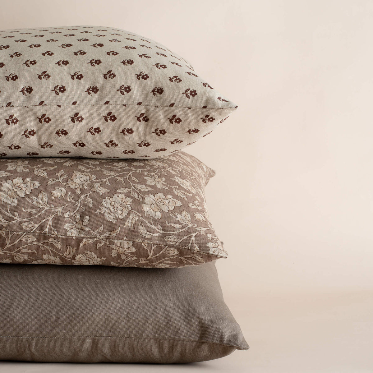Natural neutral pillow set of three featuring the Pippa pillow