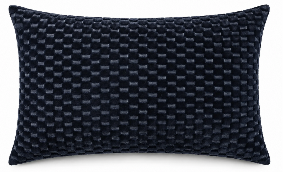 Marlow Cut Velvet Pillow Cover in Midnight