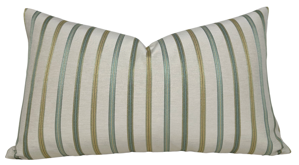 Veranda Woven Pillow Cover in Golden Sage