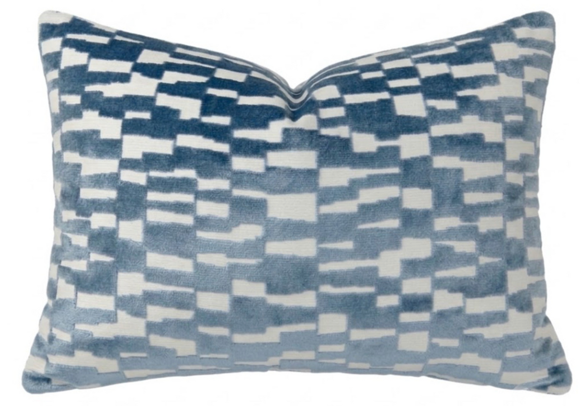 Ready to Ship, 16x24, Mod Velvet Pillow Covers in Blue