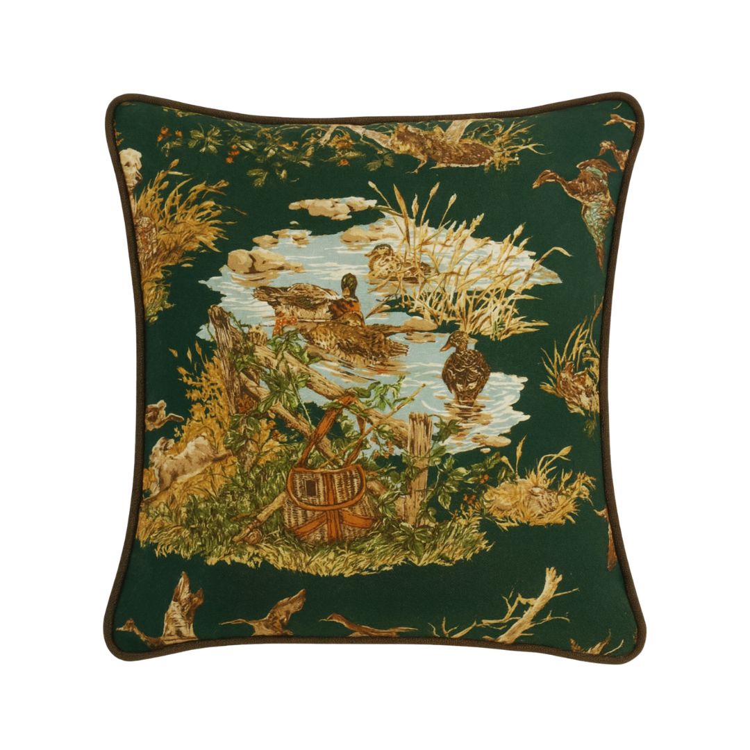 Dog and Duck Pillow Cover in Verdant | Schumacher | One