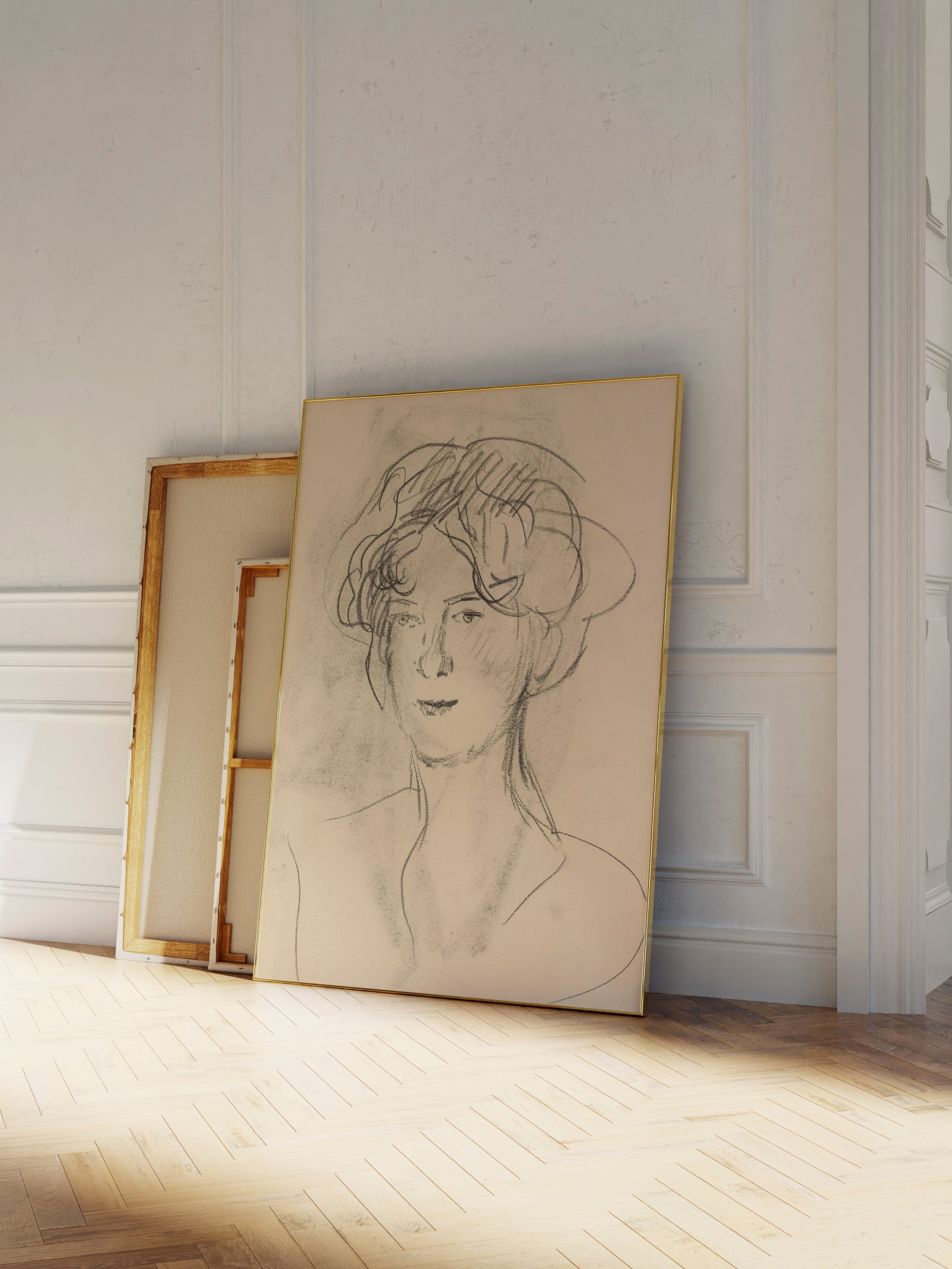 Vintage Charcoal Portrait