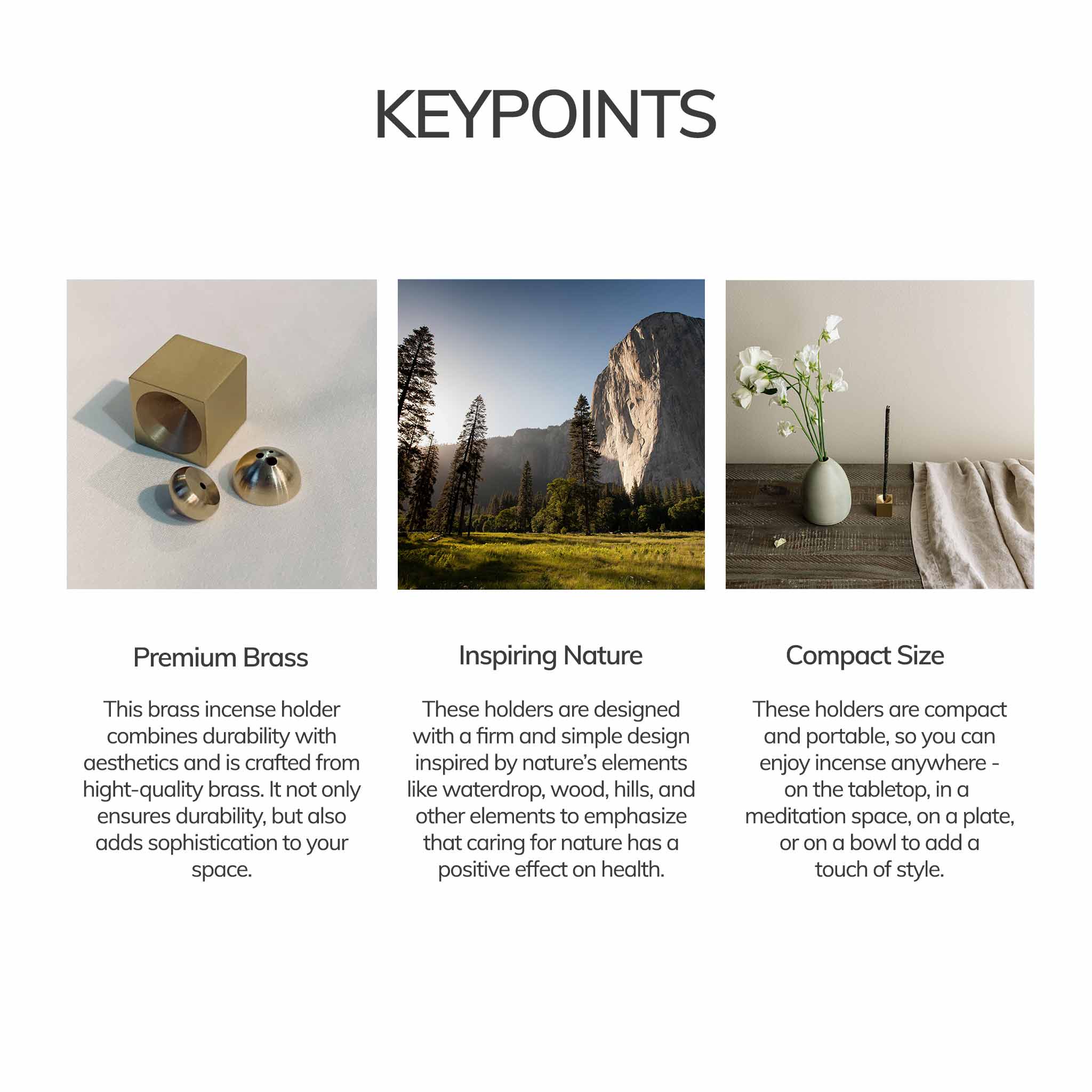 Flower Black Brass Incense Holder