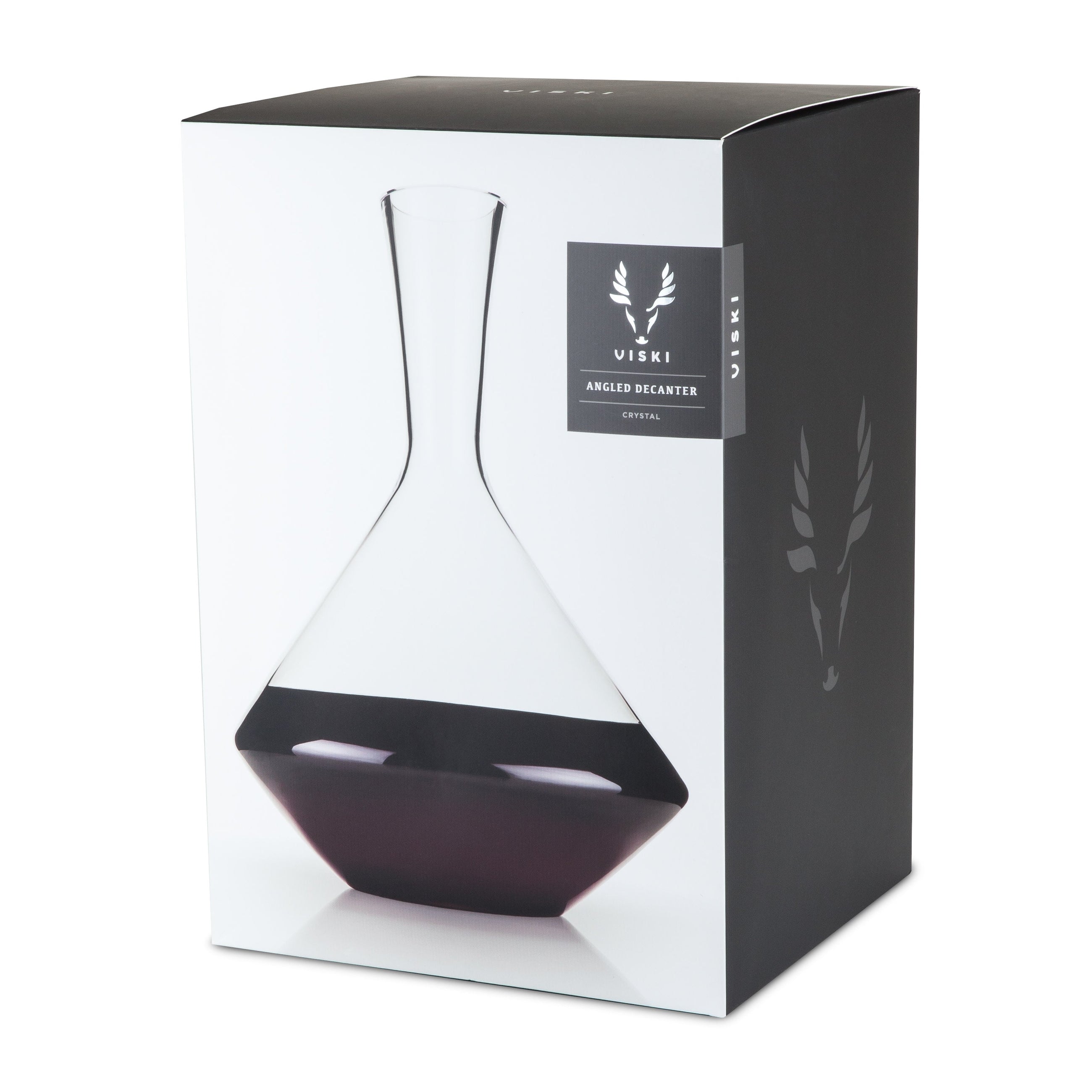Raye Angled Crystal Wine Decanter – 60 oz Lead-Free Crystal