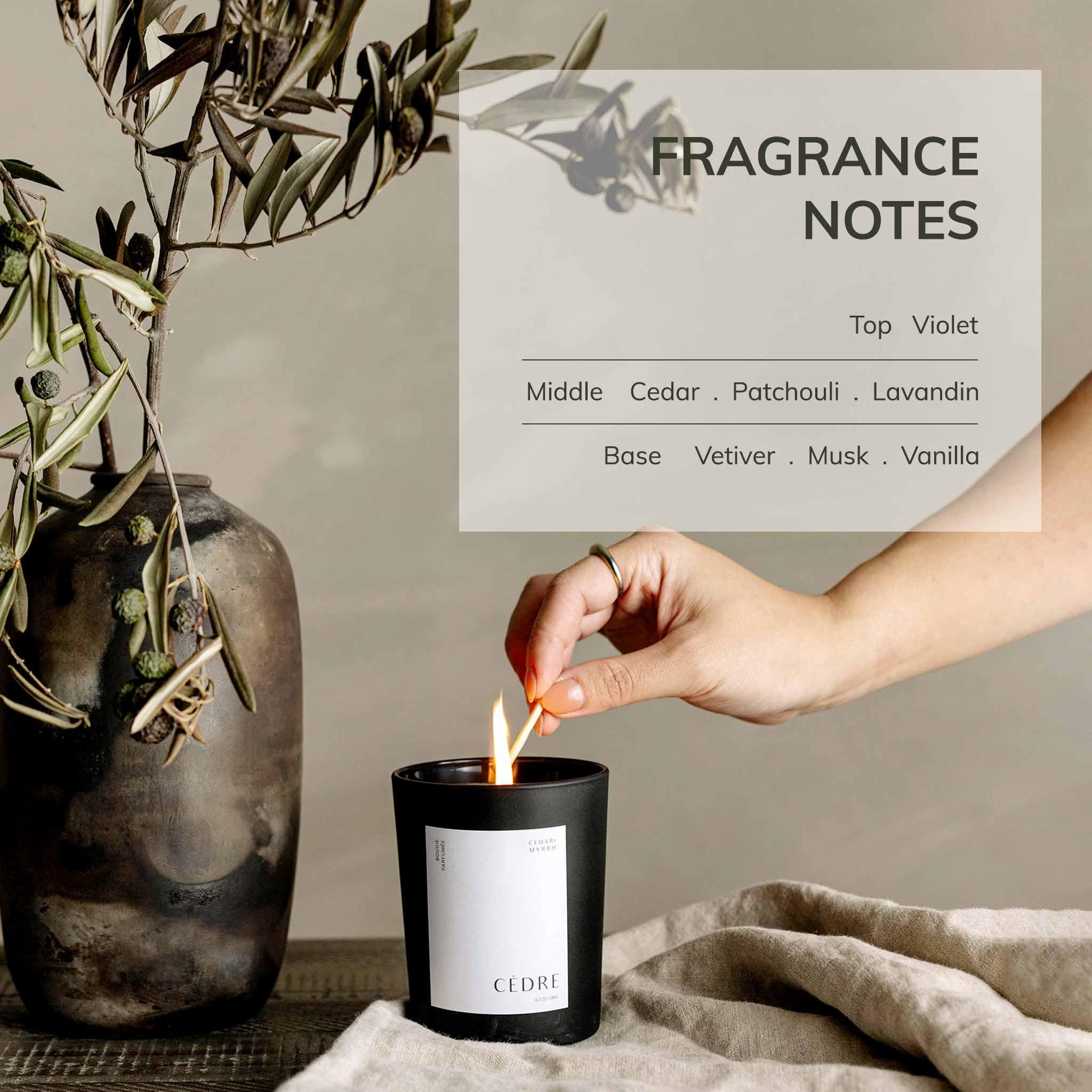 Luxury perfumed candle crafted with natural ingredients