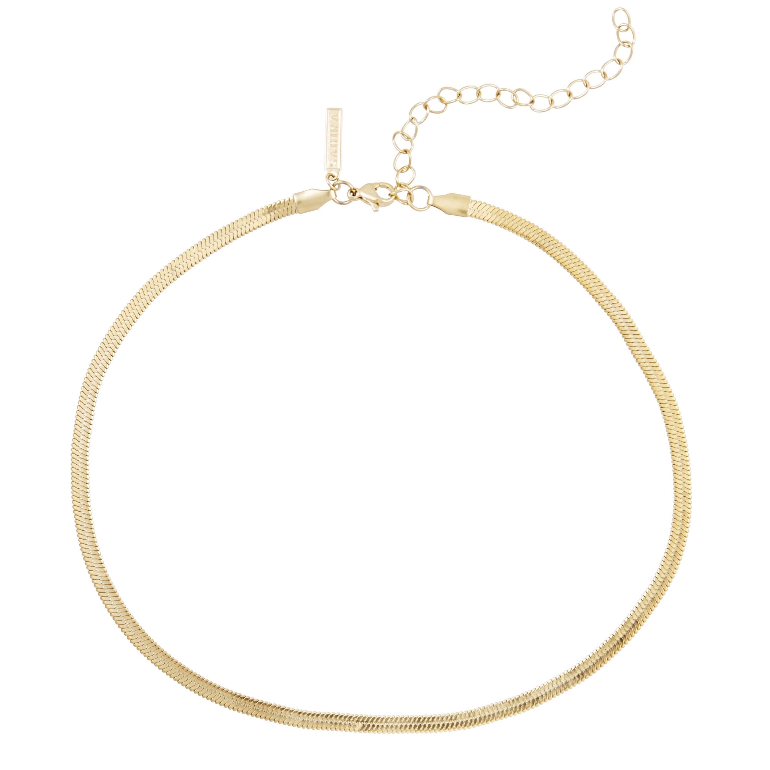 Jax Necklace in gold chain available in multiple widths