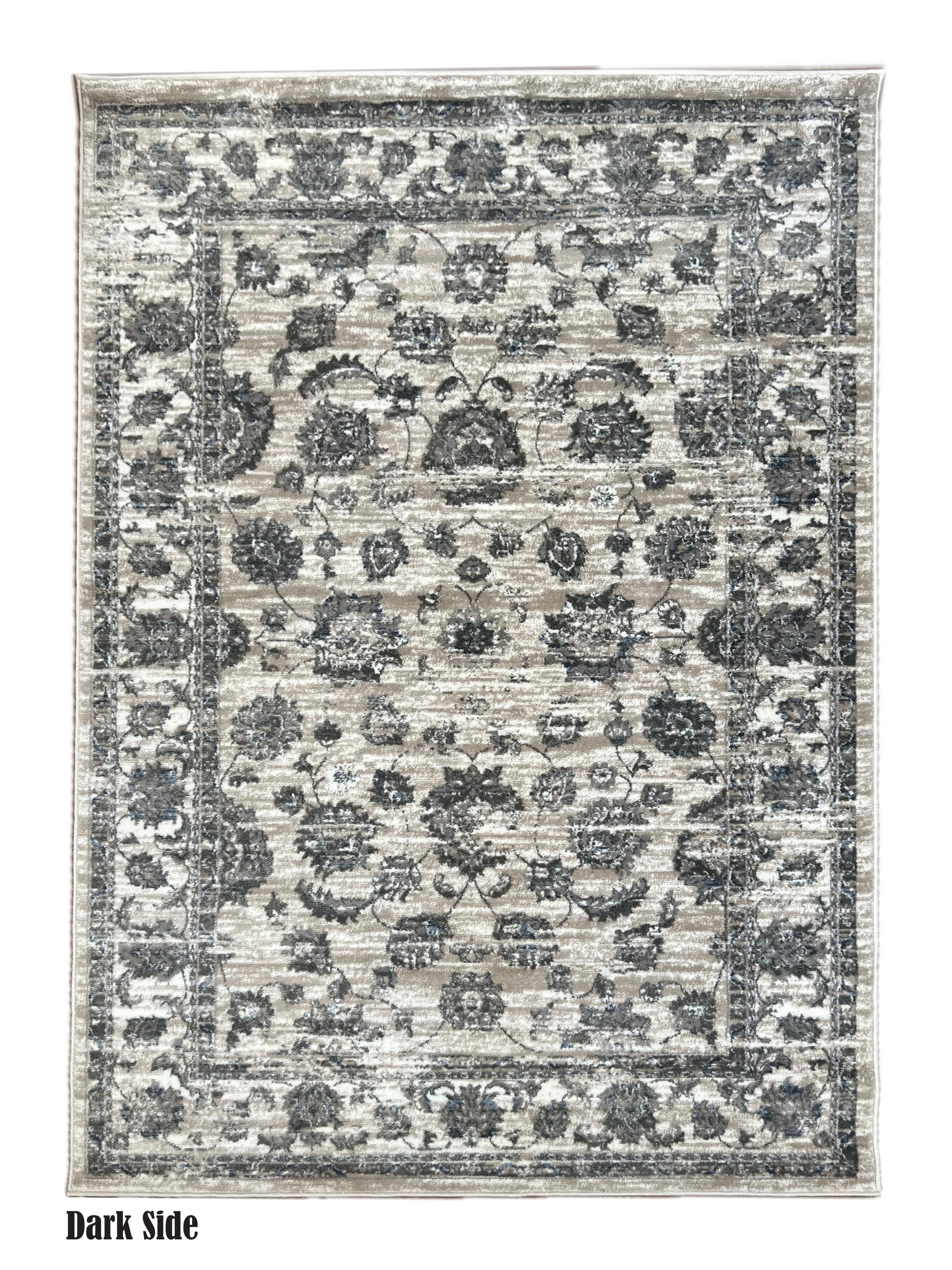 ROY's Home Flower Garden Design Area Rugs, Vintage Effect Lines