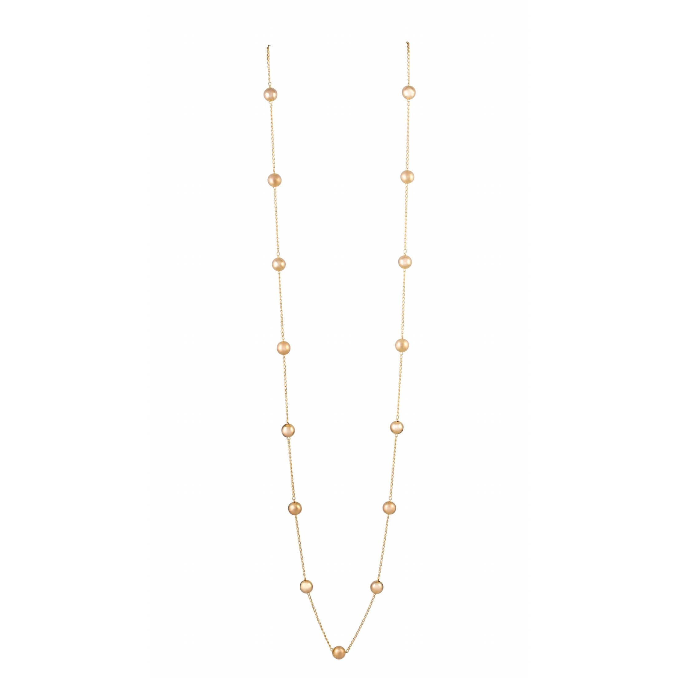 Not So Basic Gold Chain styled long over neutral blouse