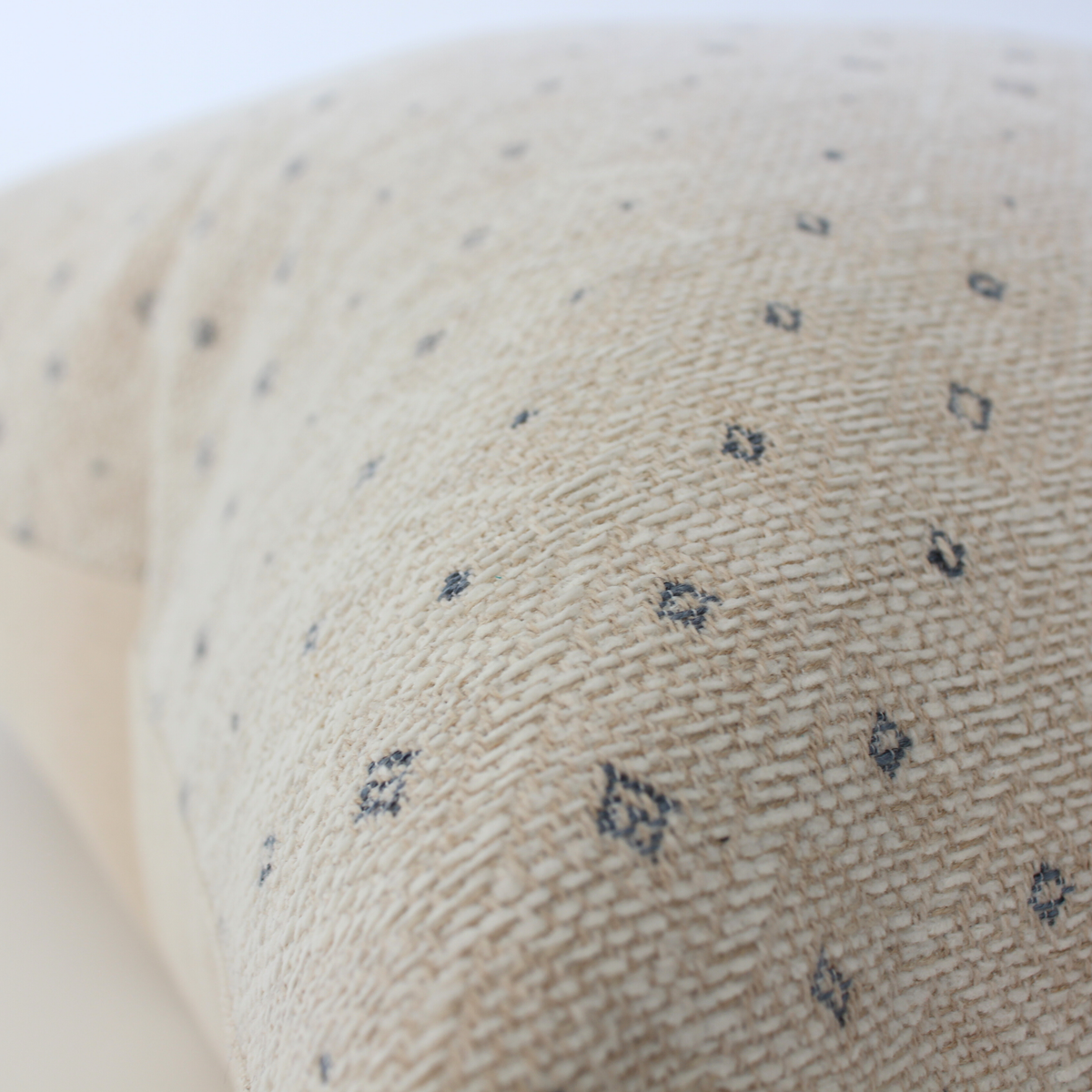 Odette beige dotted texture pillow cover, view 5
