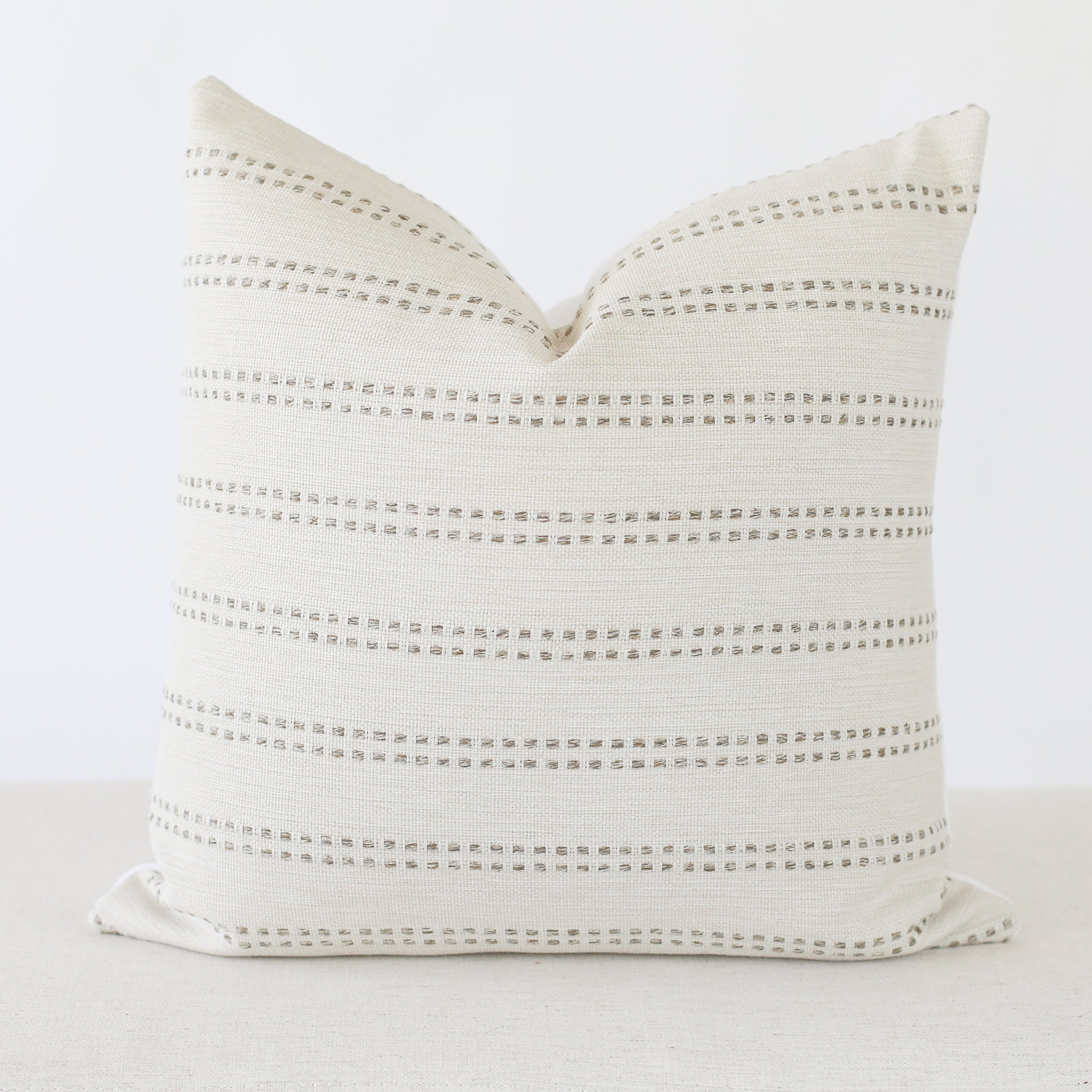 Tatum Stripe Grey Throw Pillow