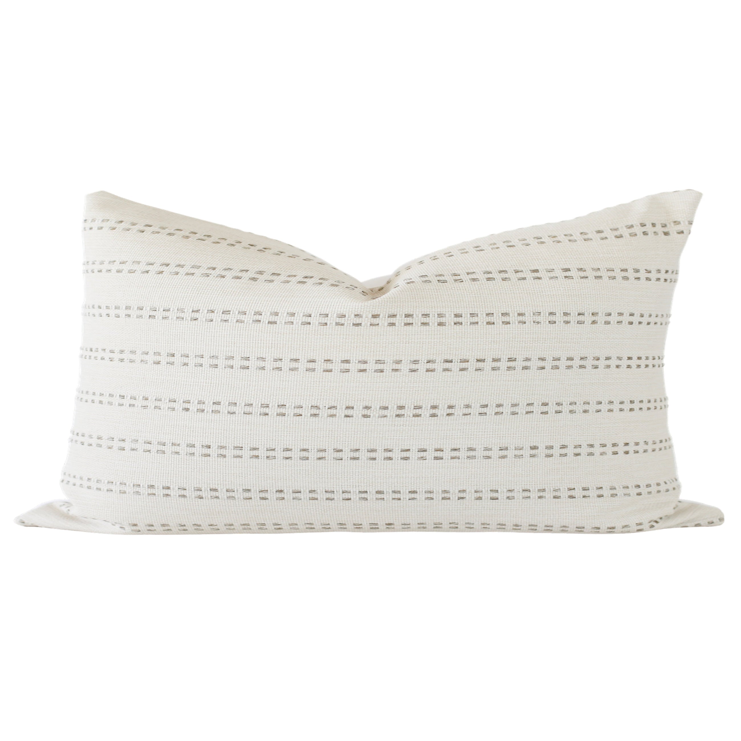 Tatum Stripe Grey Throw Pillow