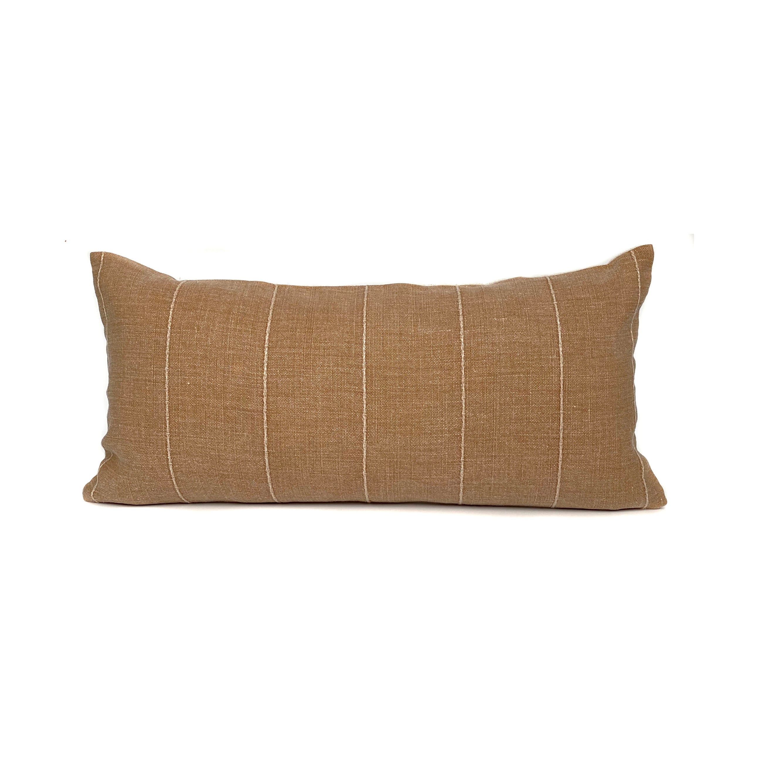 Vintage Rust Designer Pillow Cover | Heavyweight Linen