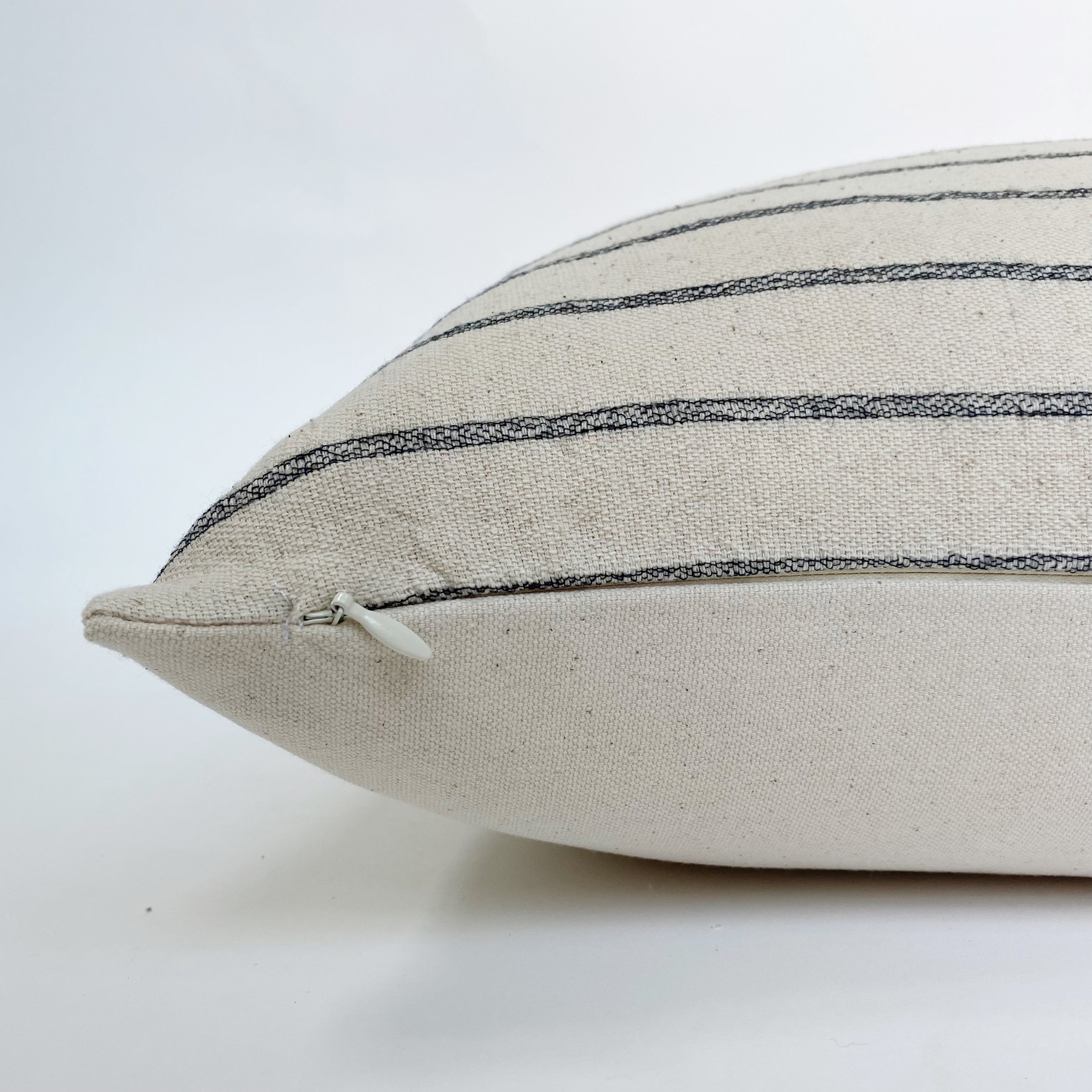 Sydney Stripe Pillow Cover | Black + Cream