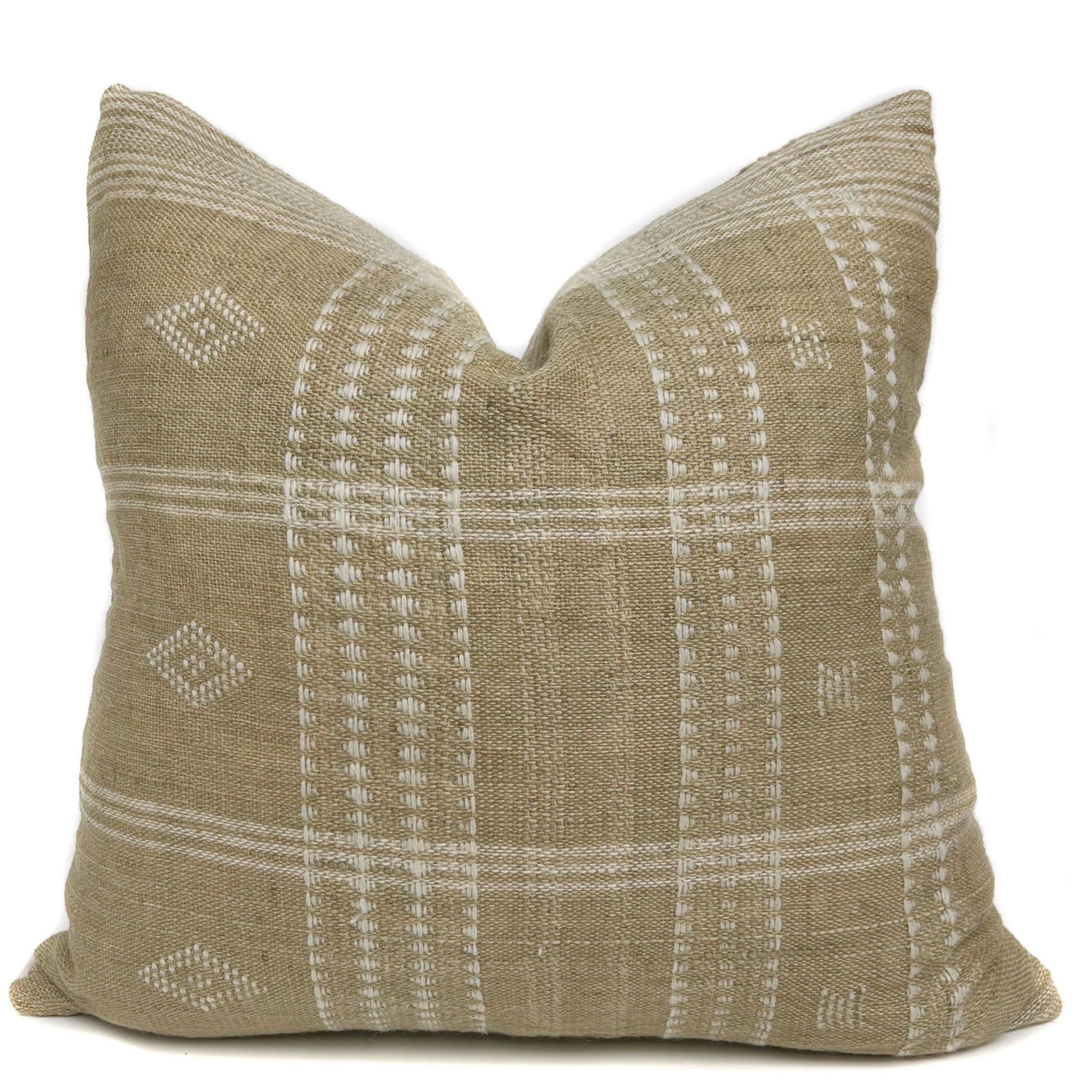 Indian Wool Pillow in Beige