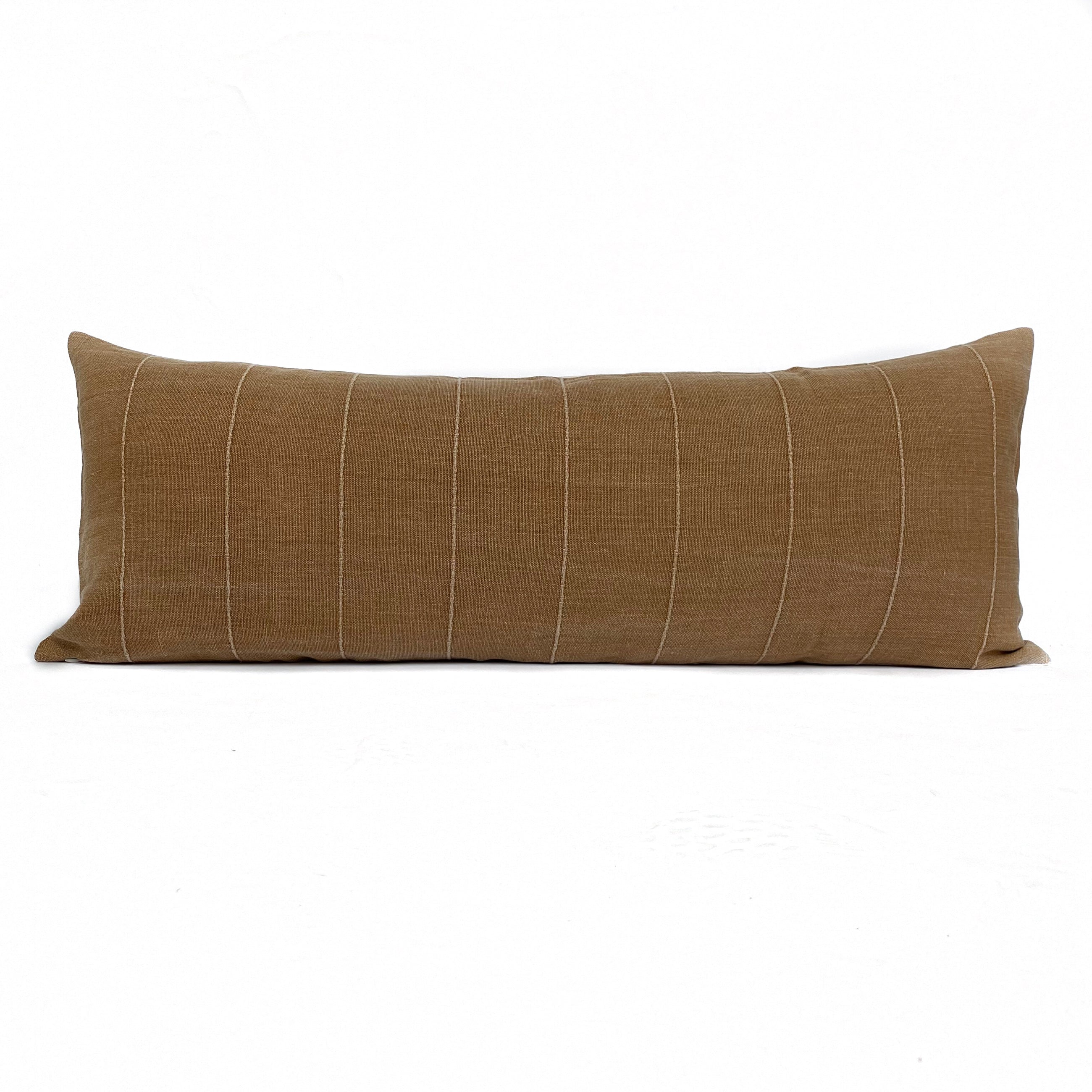 Vintage Rust Designer Pillow Cover | Heavyweight Linen