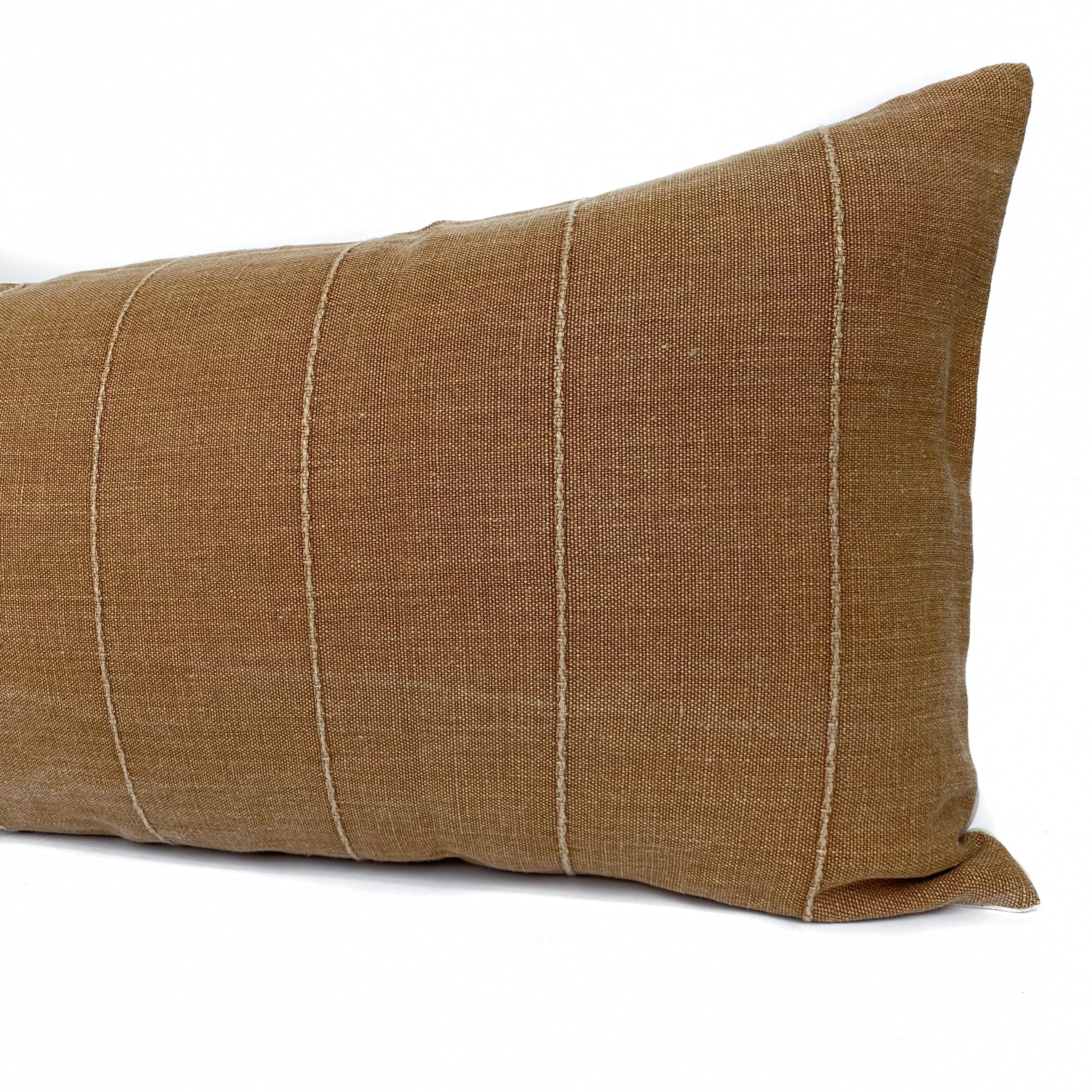 Vintage Rust Designer Pillow Cover | Heavyweight Linen