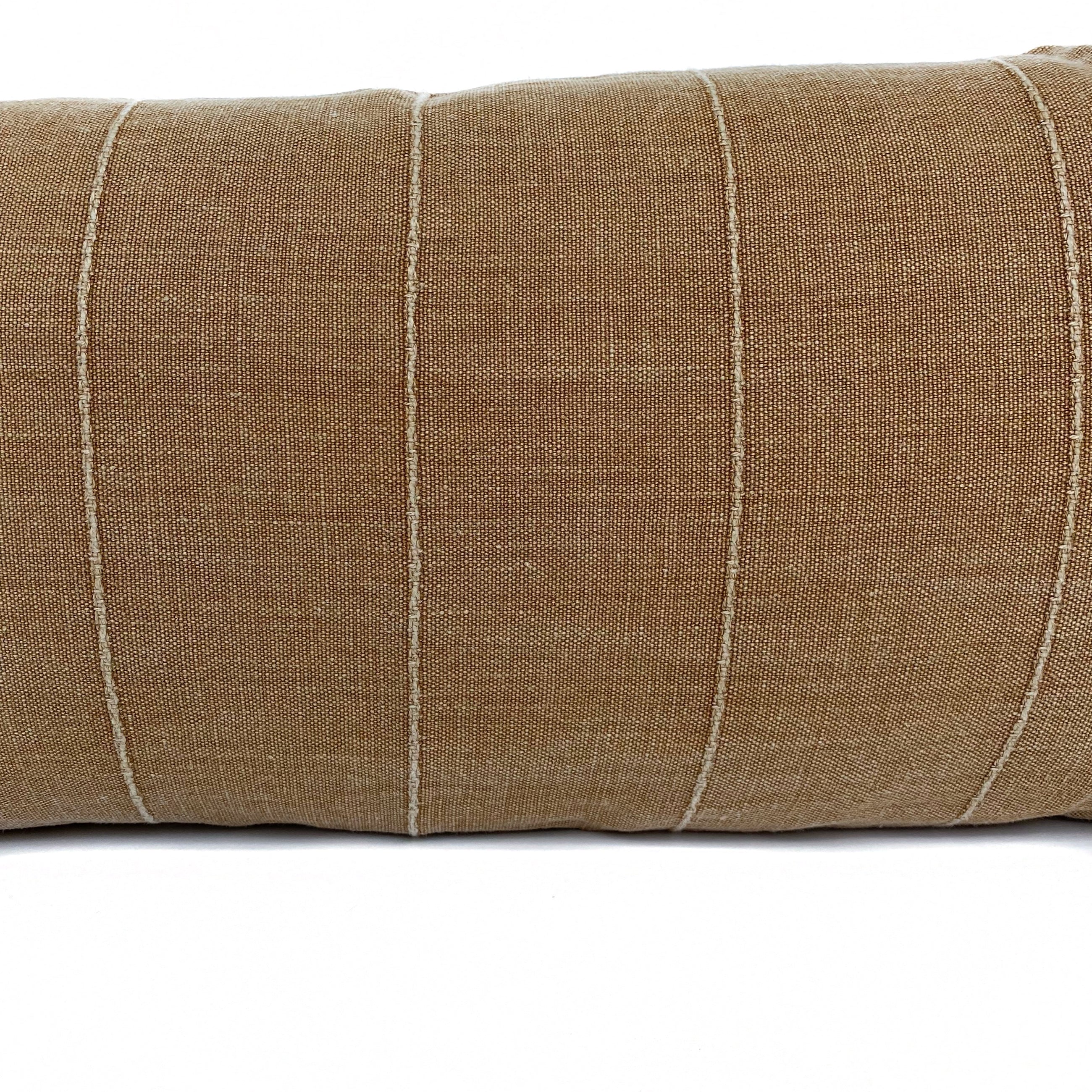 Vintage Rust Designer Pillow Cover | Heavyweight Linen