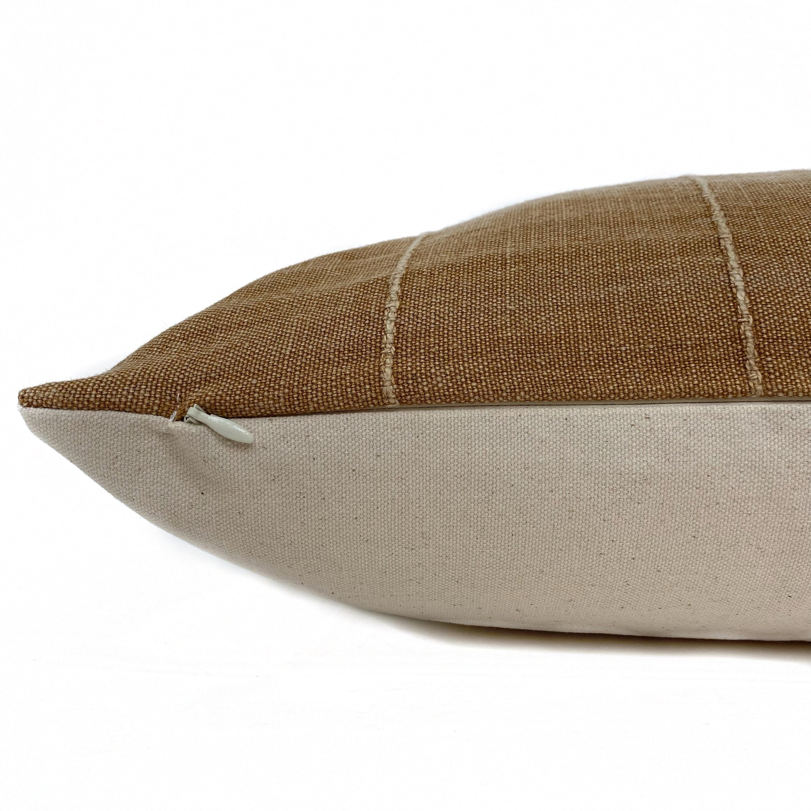 Vintage Rust Designer Pillow Cover | Heavyweight Linen