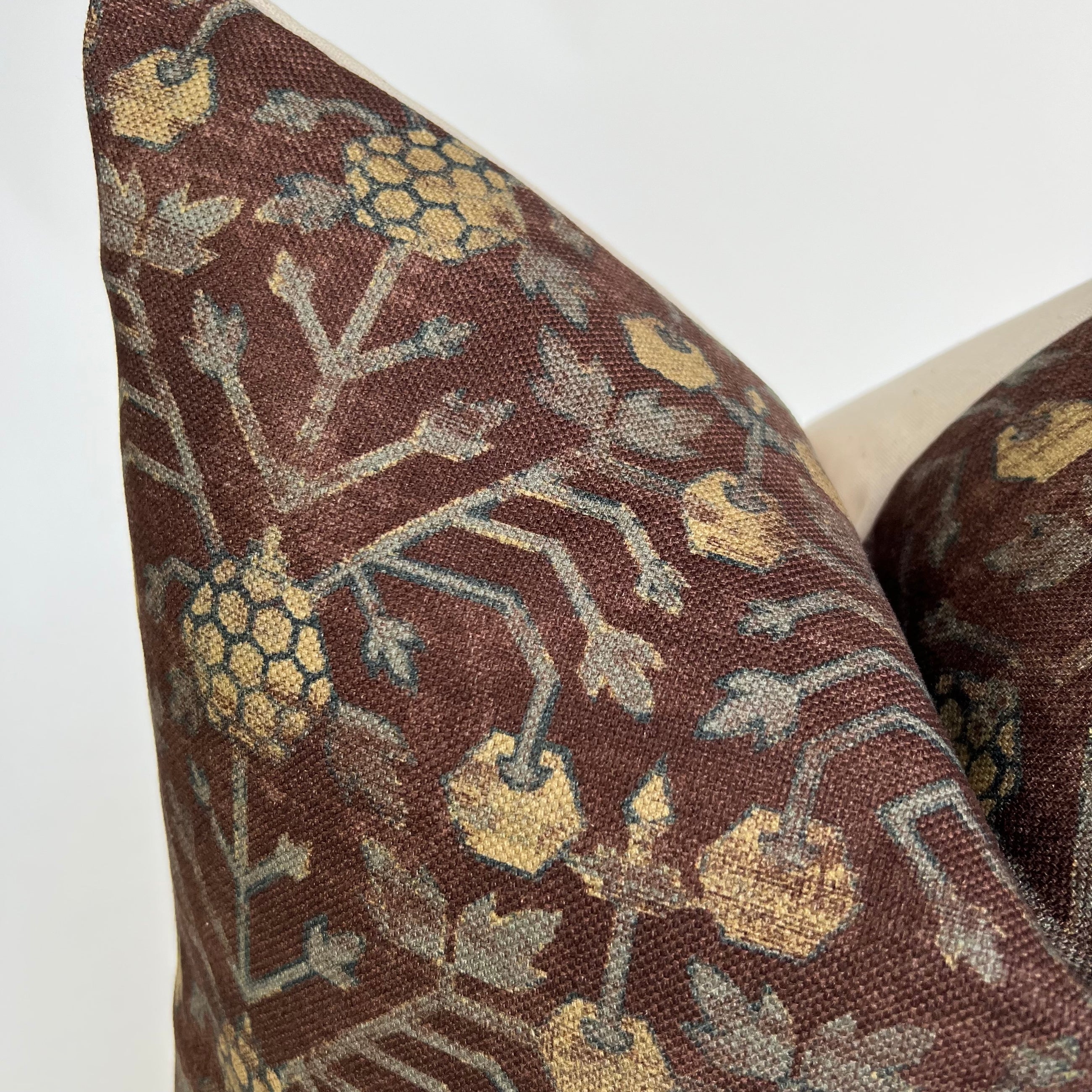 Trento Maroon Designer Pillow Cover