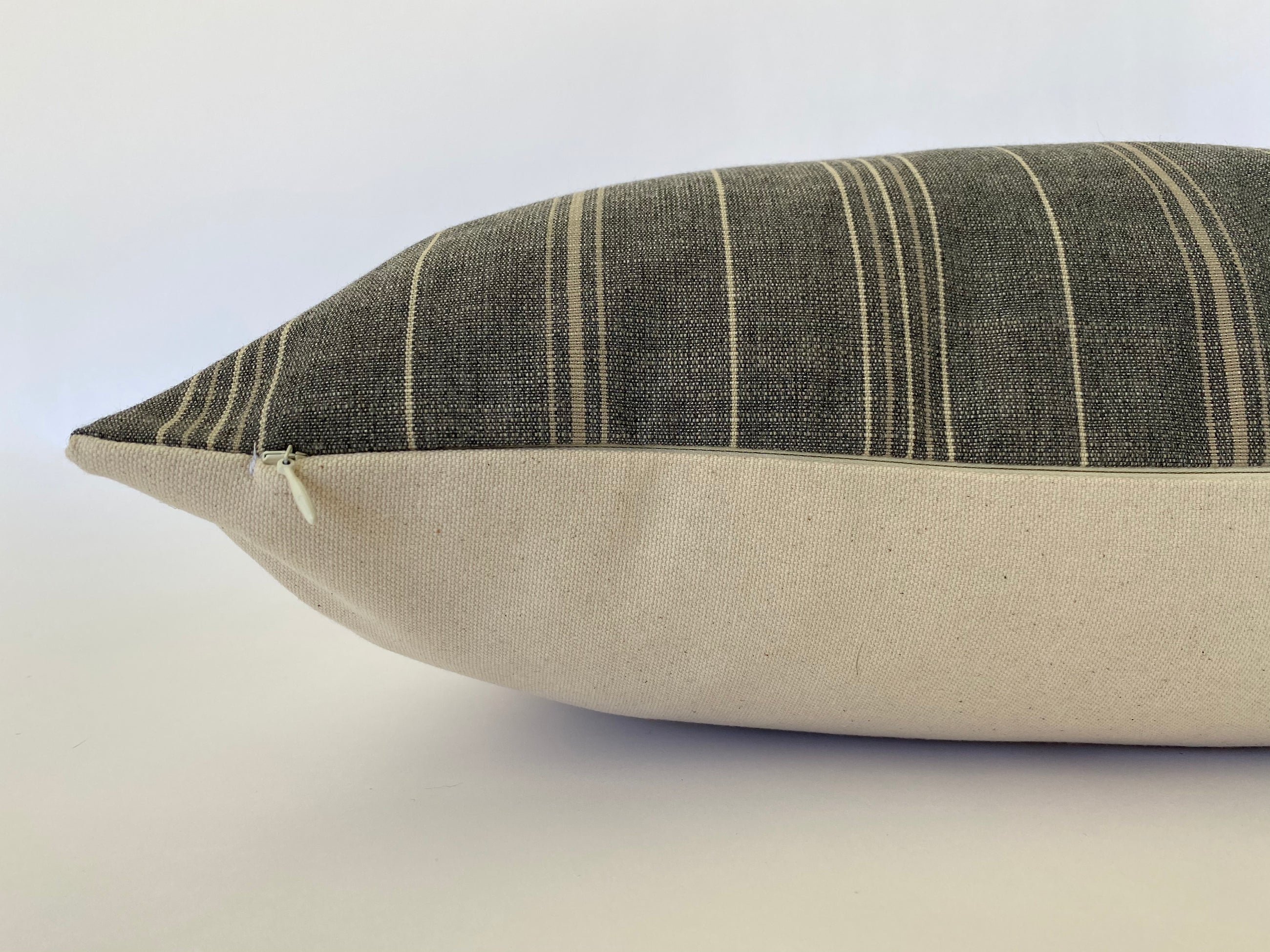 Sutton Stripe Designer Pillow Cover | Pumice