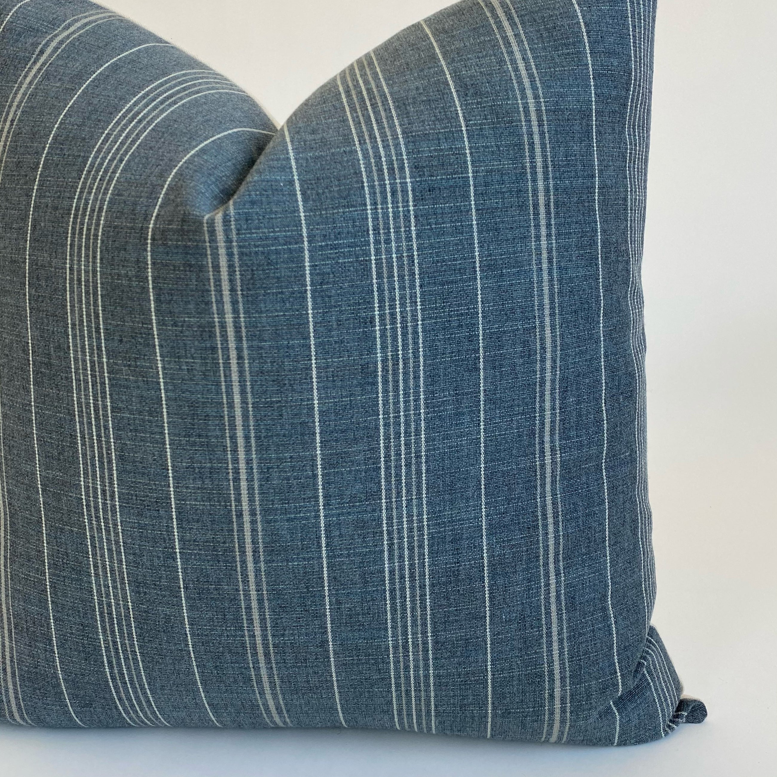 Sutton Stripe Designer Pillow Cover | Gunmetal