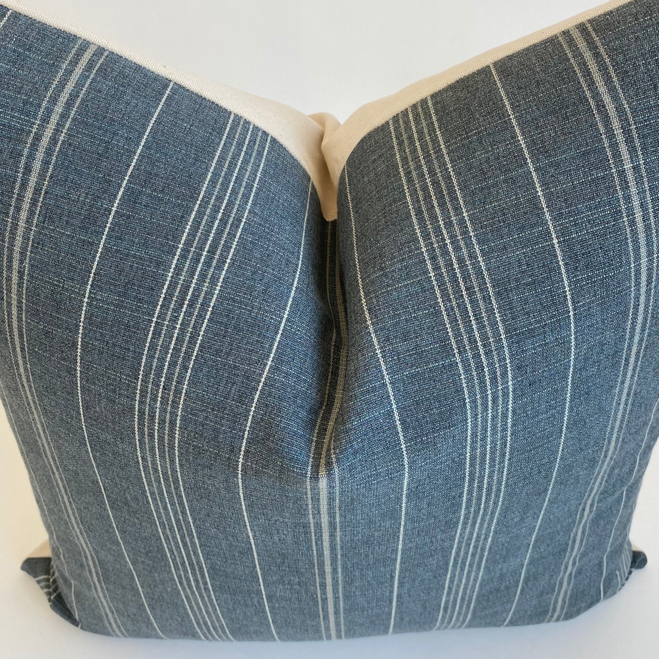 Sutton Stripe Designer Pillow Cover | Gunmetal