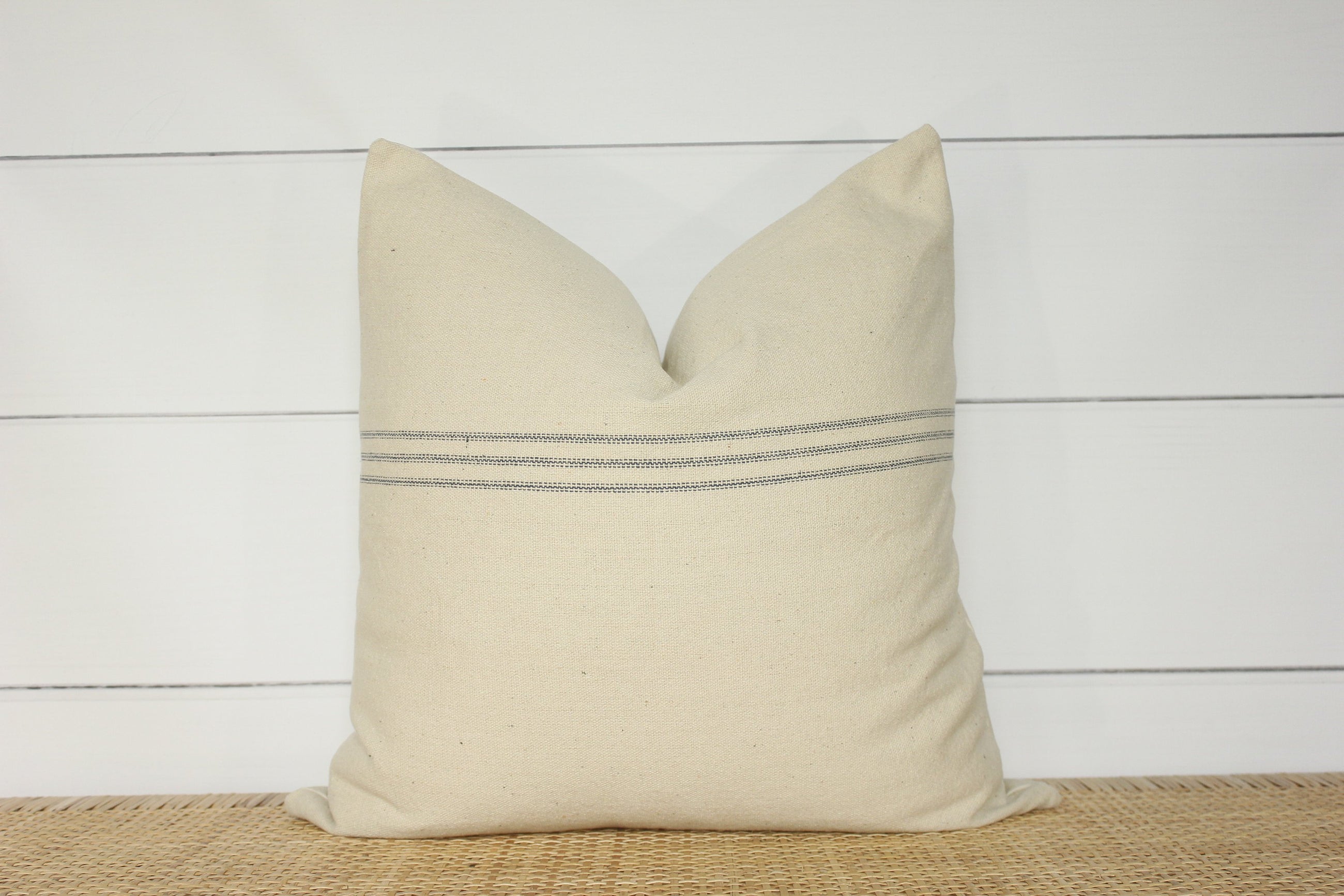 Grain Sack Stripe Minimal Pillow Cover