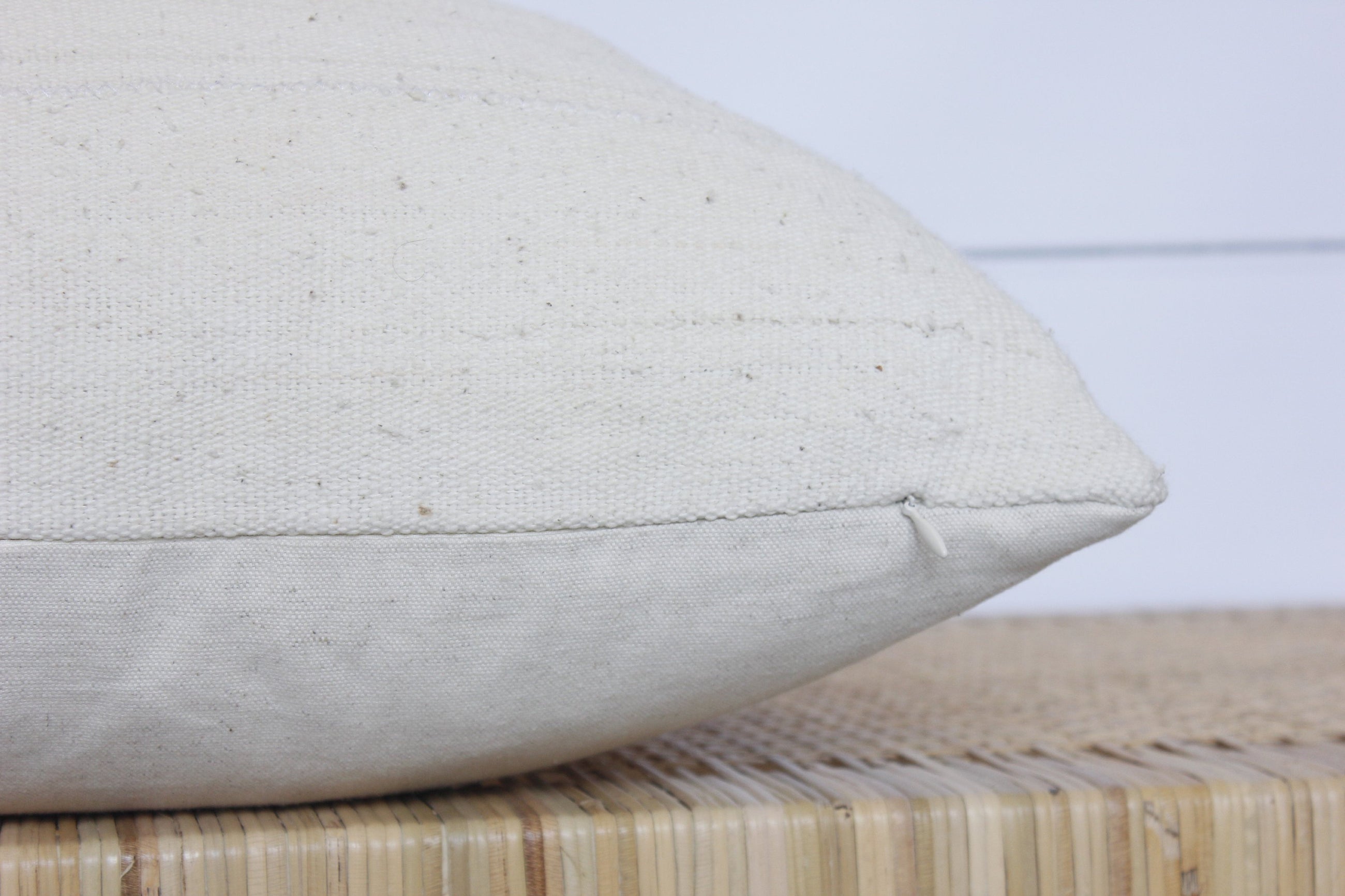 Cream Mudcloth Pillow Cover | Authentic African Mudcloth