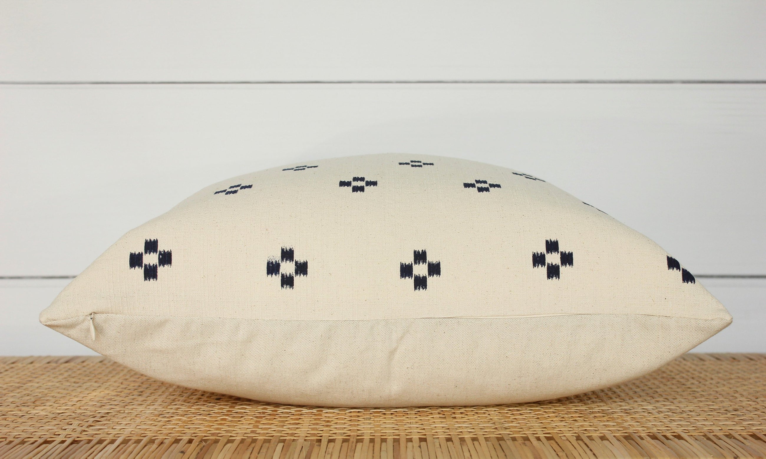 Chiang Mai Block Print Pillow Cover | Cream + Black