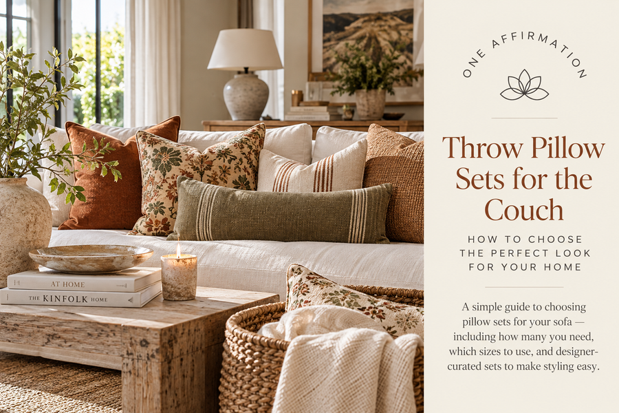 Throw Pillow Sets for the Couch: How to Choose a Set of 3, 4 or 5 (Designer Guide)