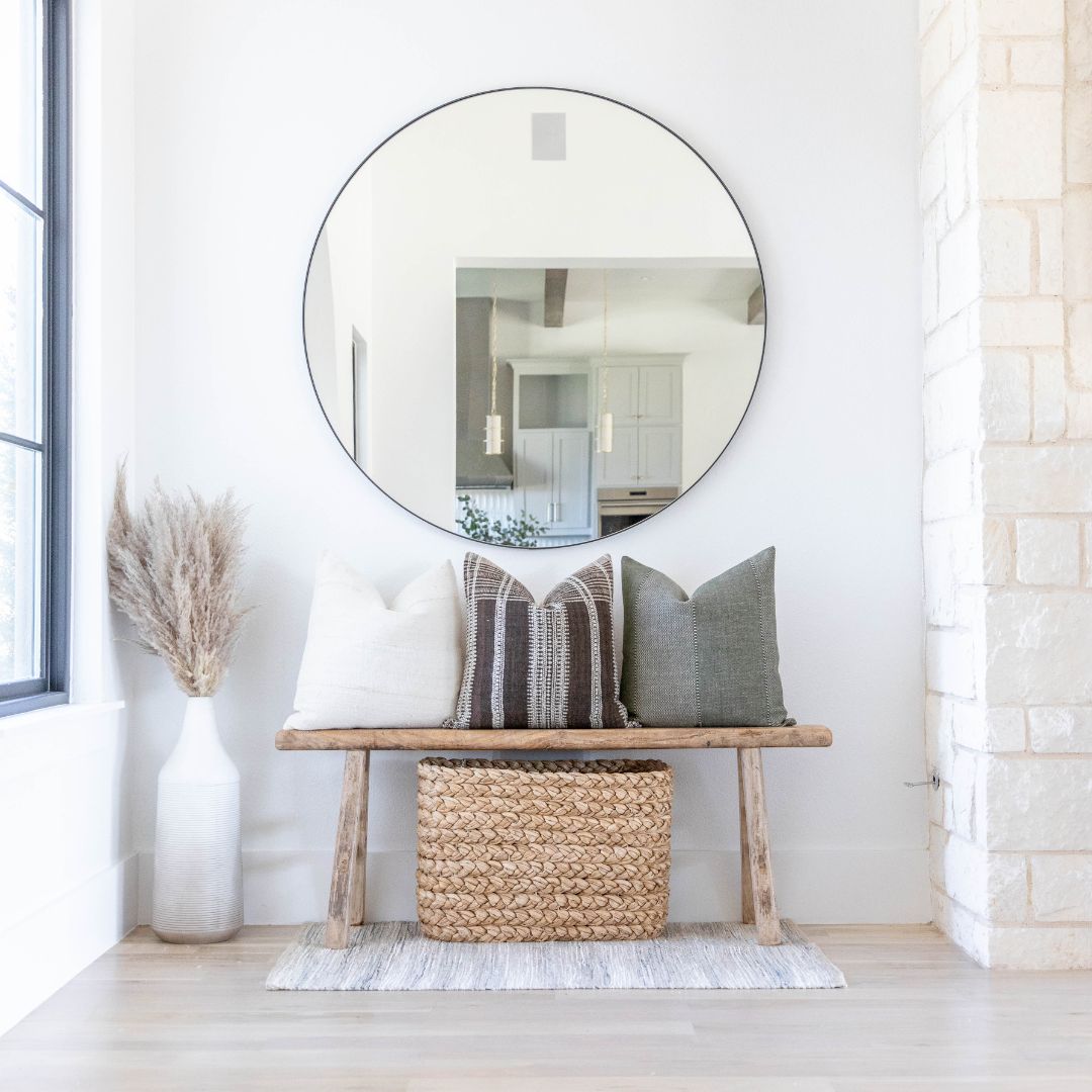 Three pillows on furniture