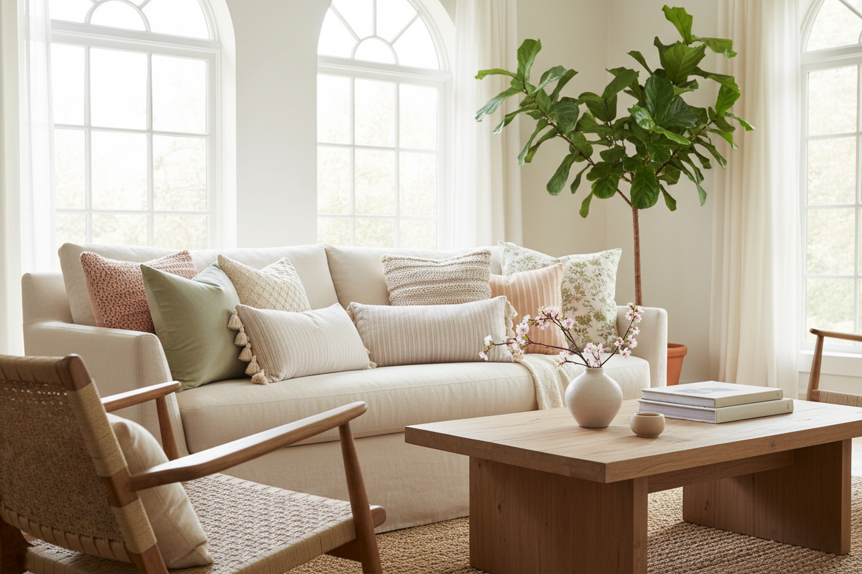 How to Style Throw Pillows for Every Season (Designer Tips + Buying Guide)